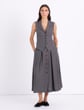 Organic Linen Button Front Midi Skirt