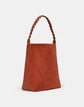 Suede & Calfskin Leather 8 Knot Hobo—Large