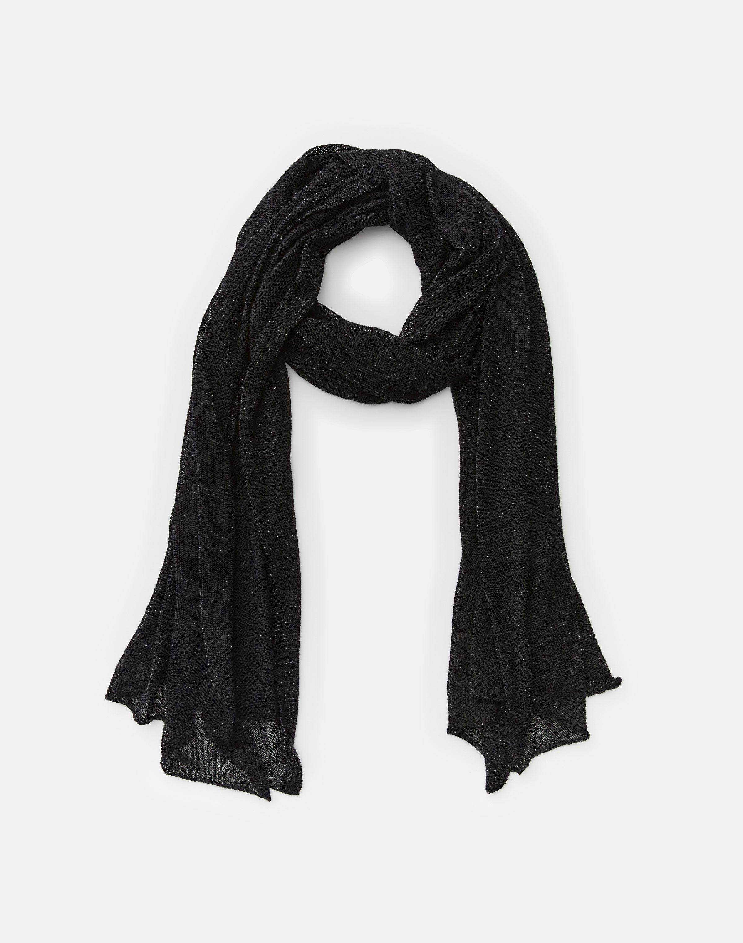 Metallic Fine Gauge Cashmere Scarf