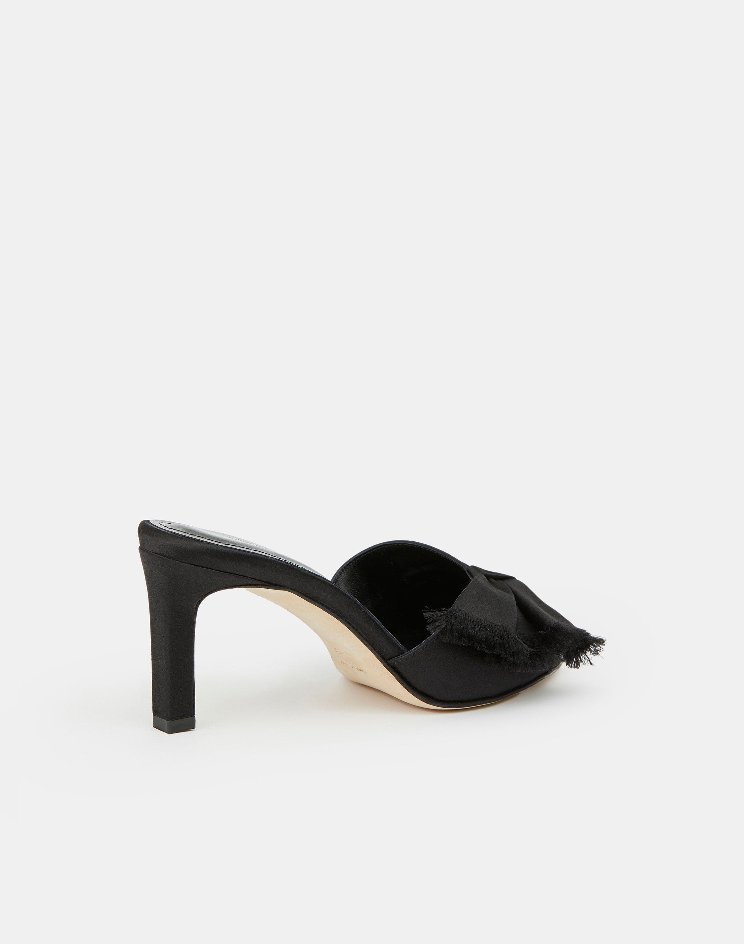 Satin Heeled Mule