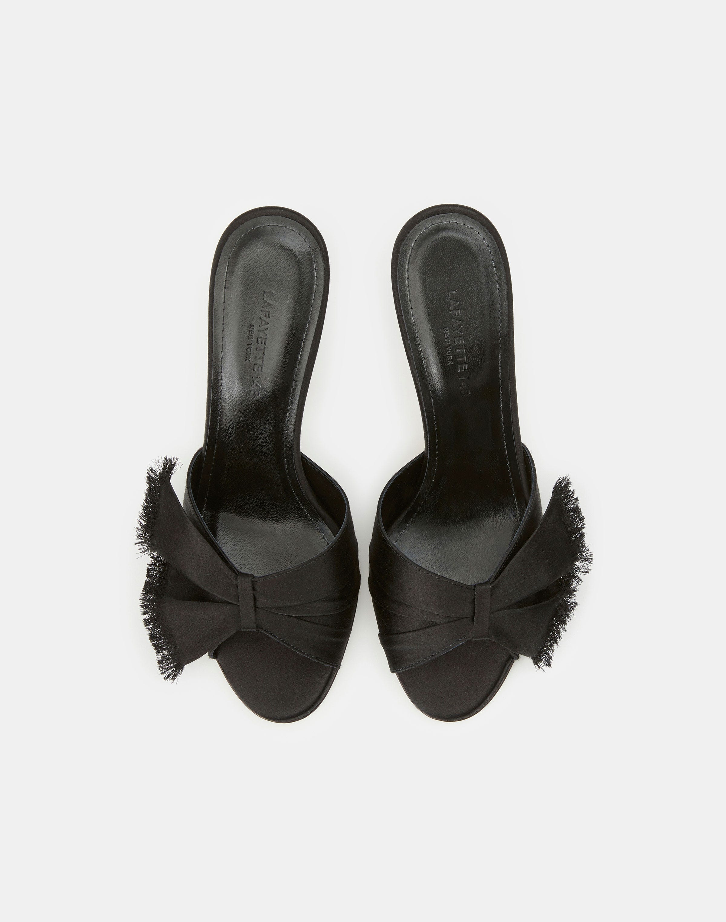 Satin Heeled Mule