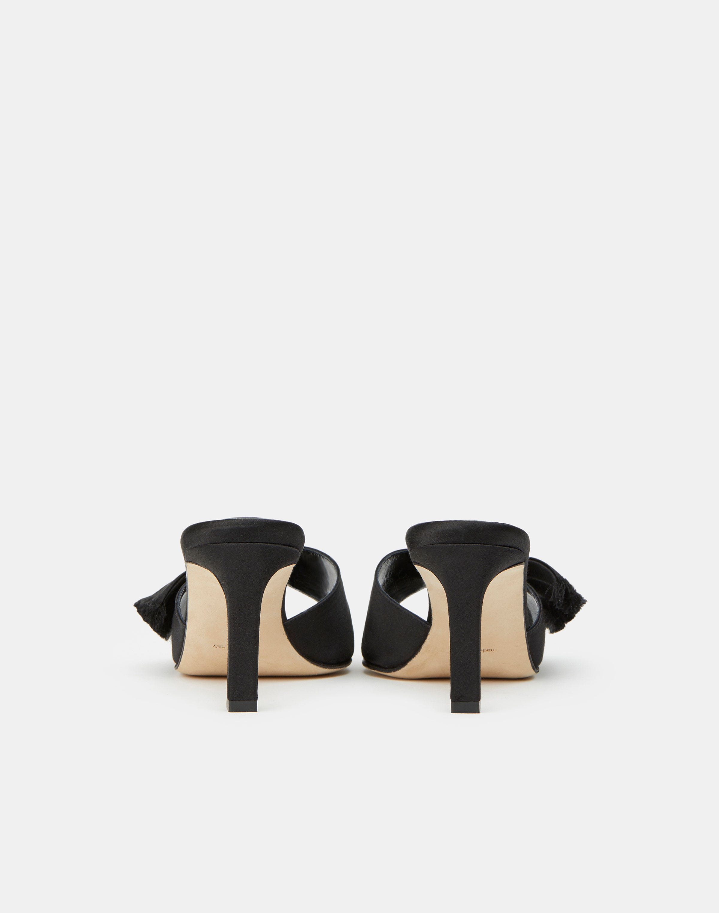 Satin Heeled Mule
