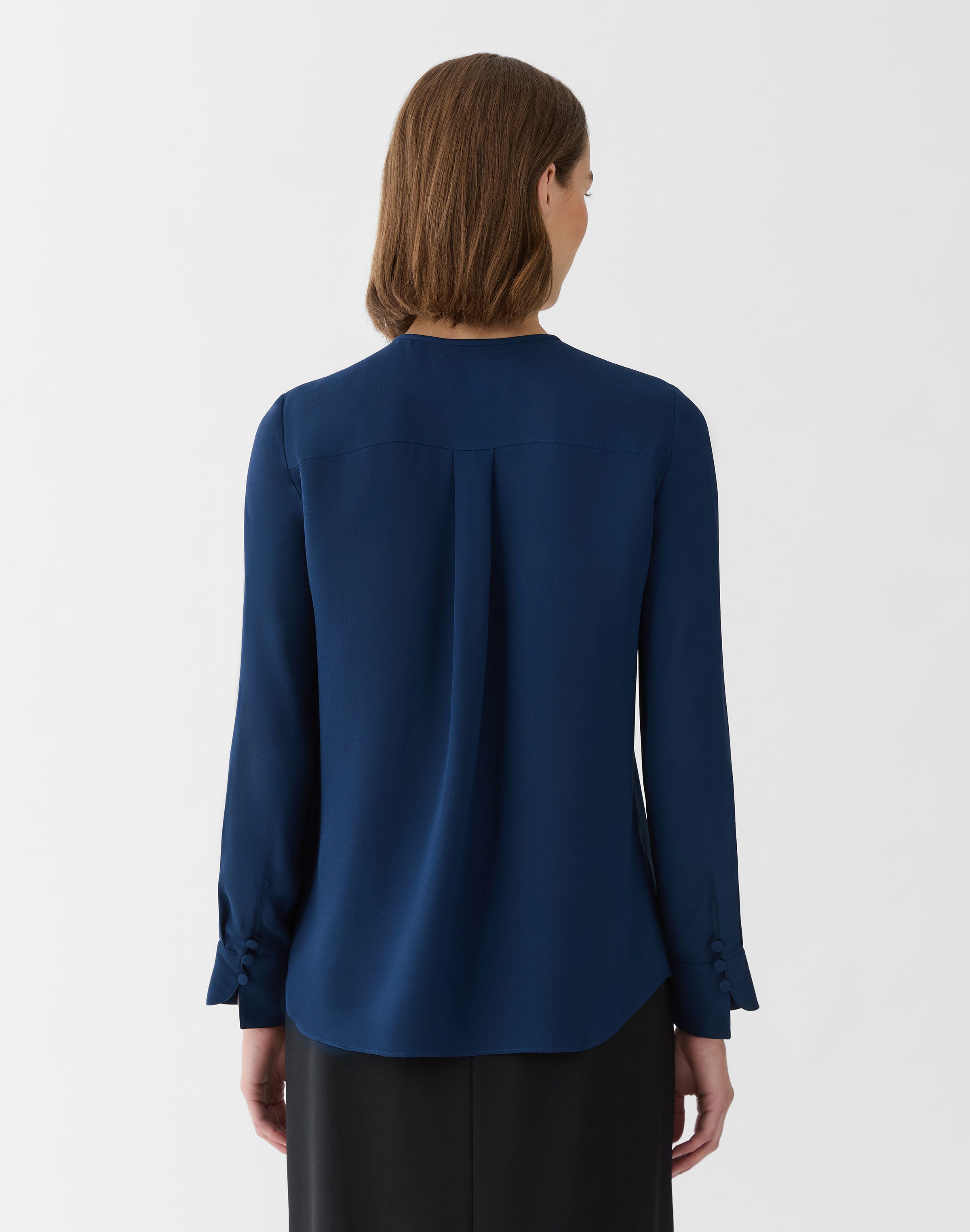 Organic Silk Georgette Long Sleeve Blouse