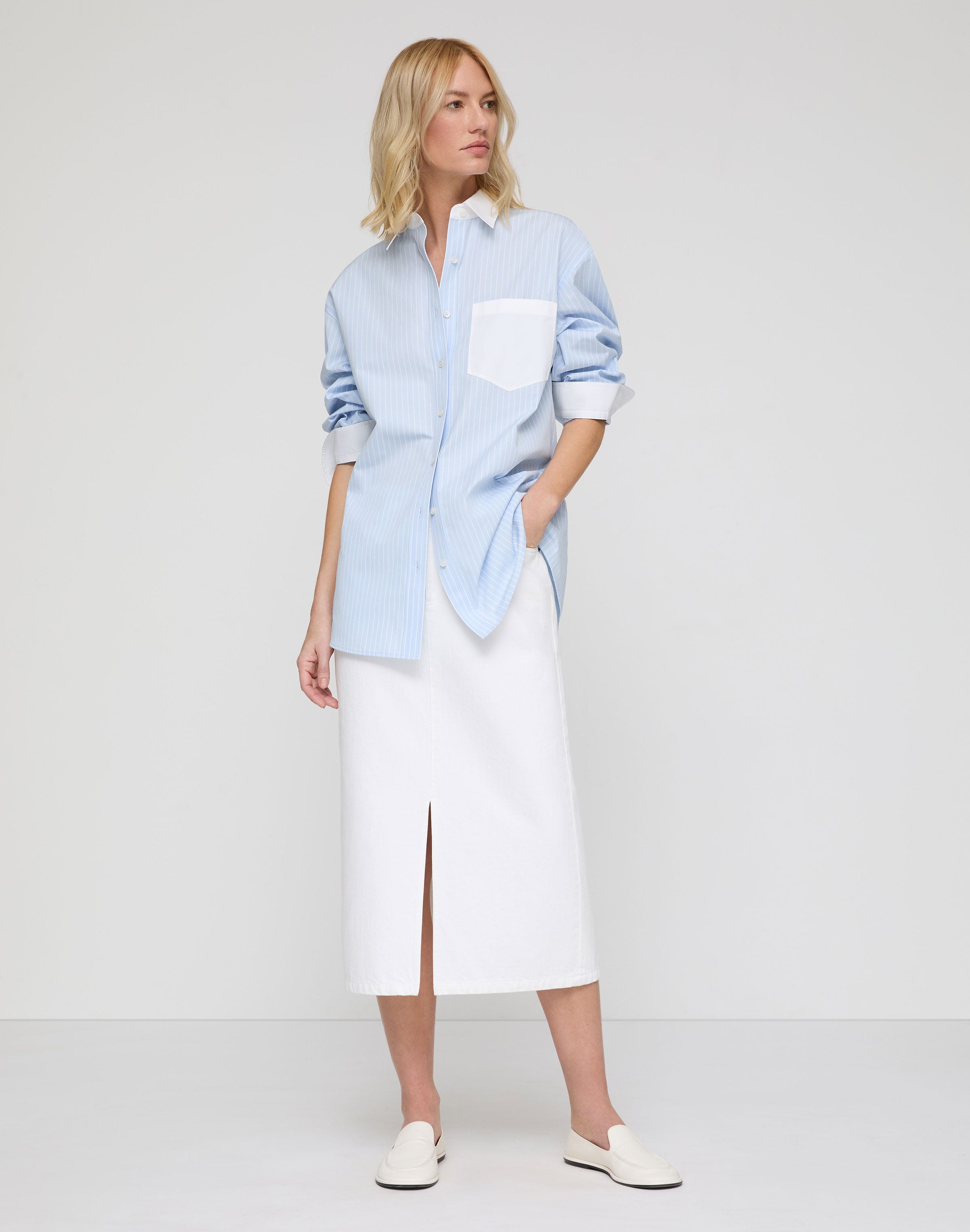 Striped Cotton Oversized East Hampton Shirt