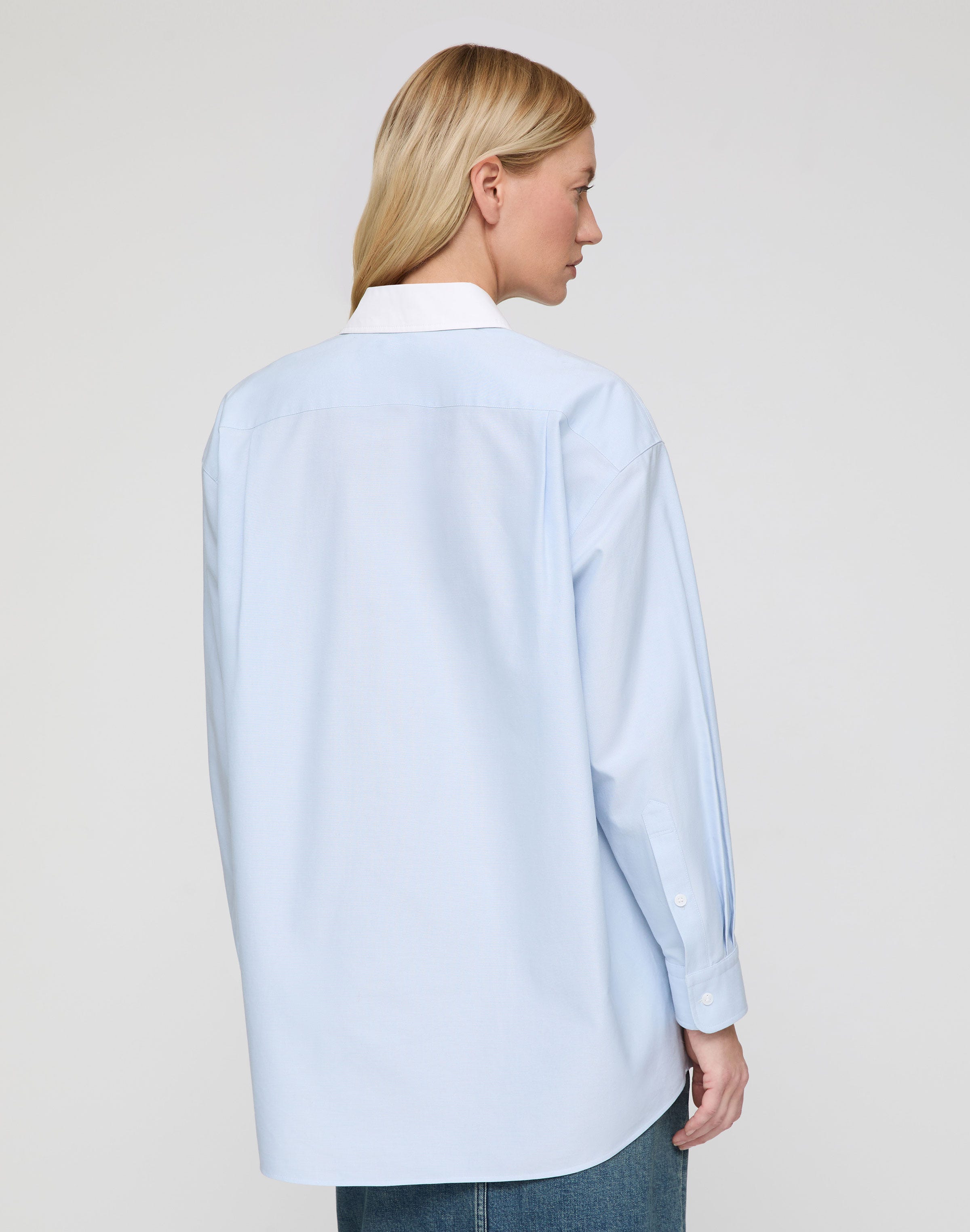 Cotton Oxford Oversized Water Mill  Shirt