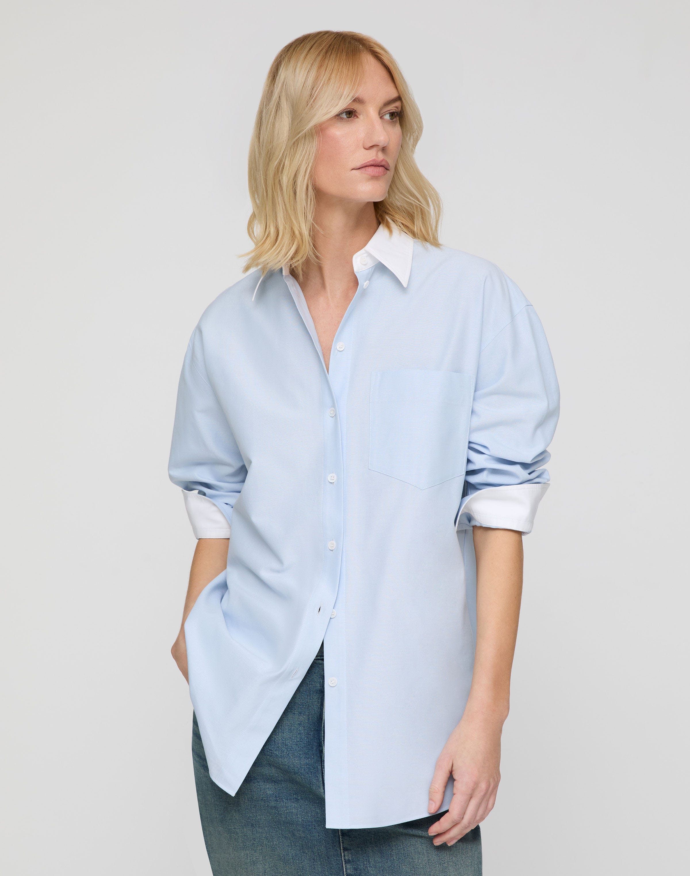 Cotton Oxford Oversized Water Mill  Shirt