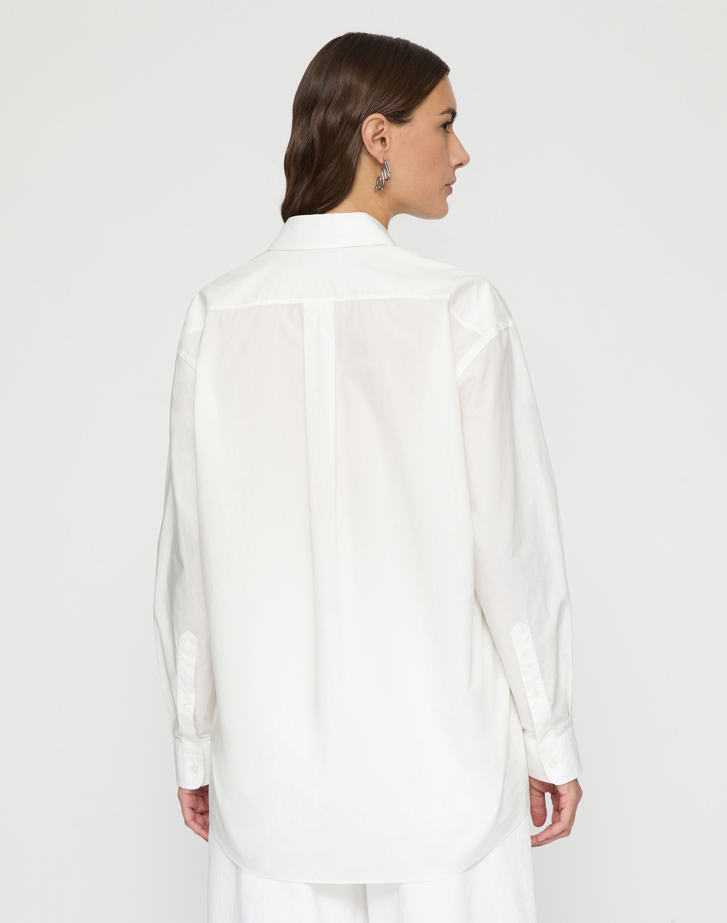 Charcoal Print Cotton Oversized Shirt 