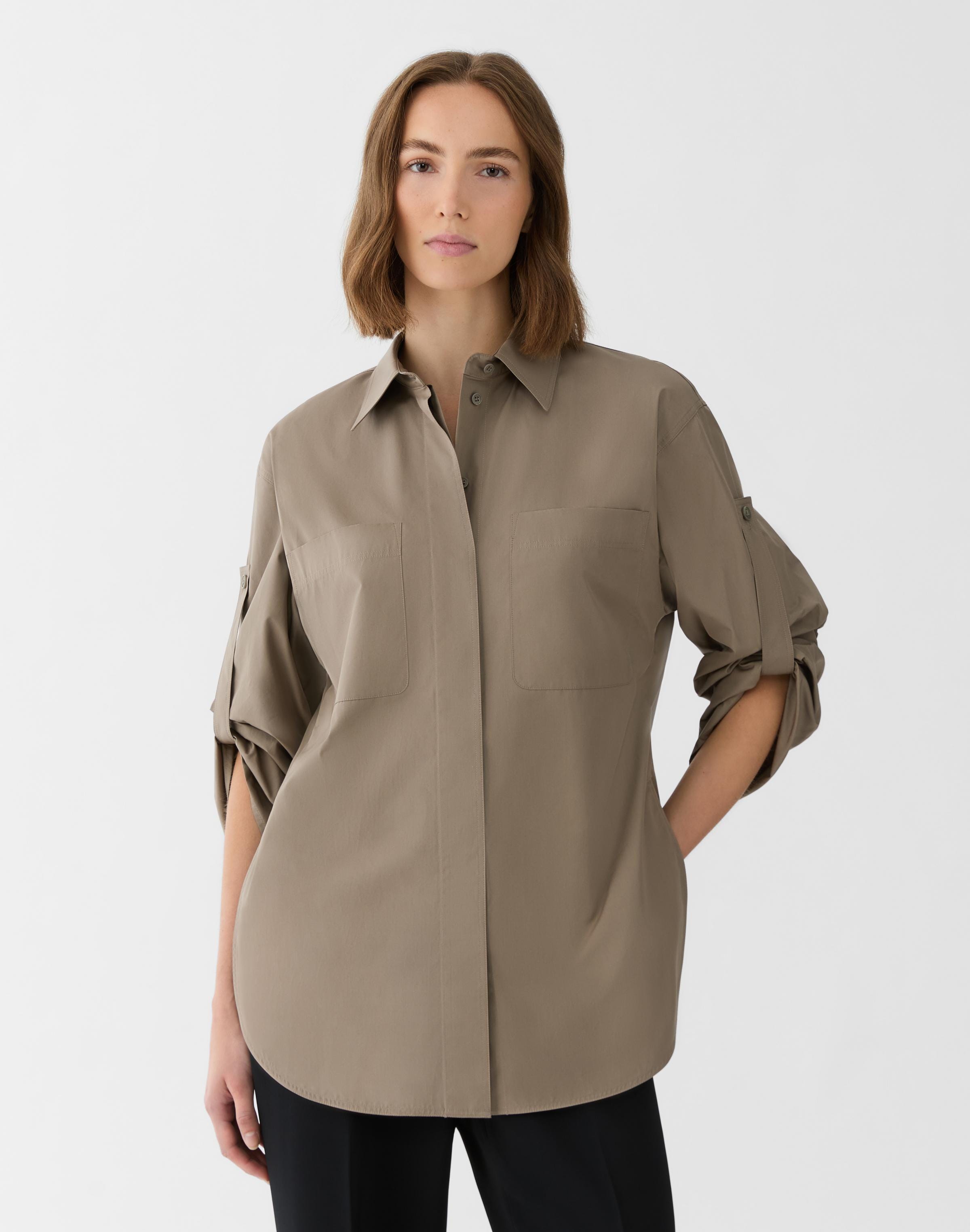 Cotton Poplin Patch Pocket Shirt