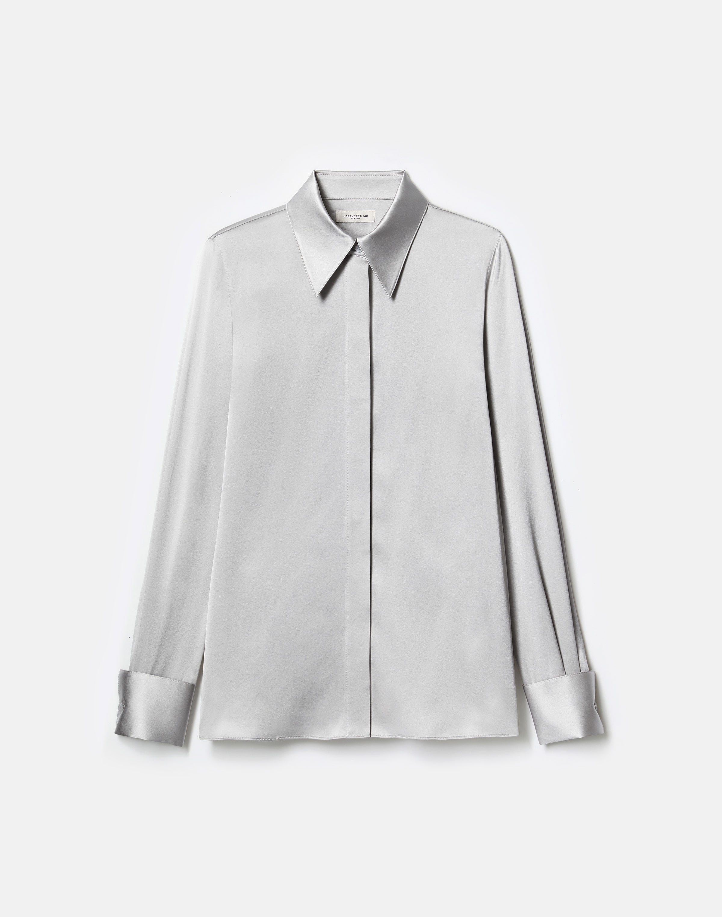 Silk Charmeuse French Cuff Blouse