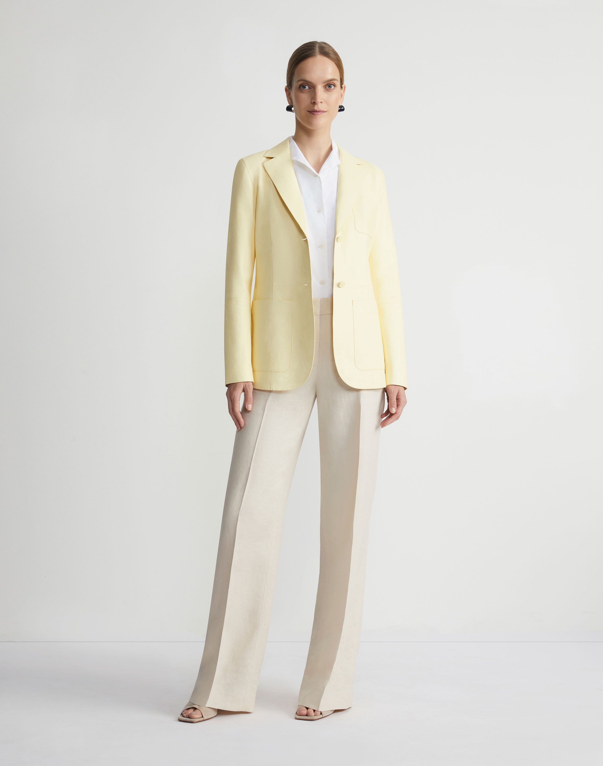 Stretch Cotton Notch Collar Shirt