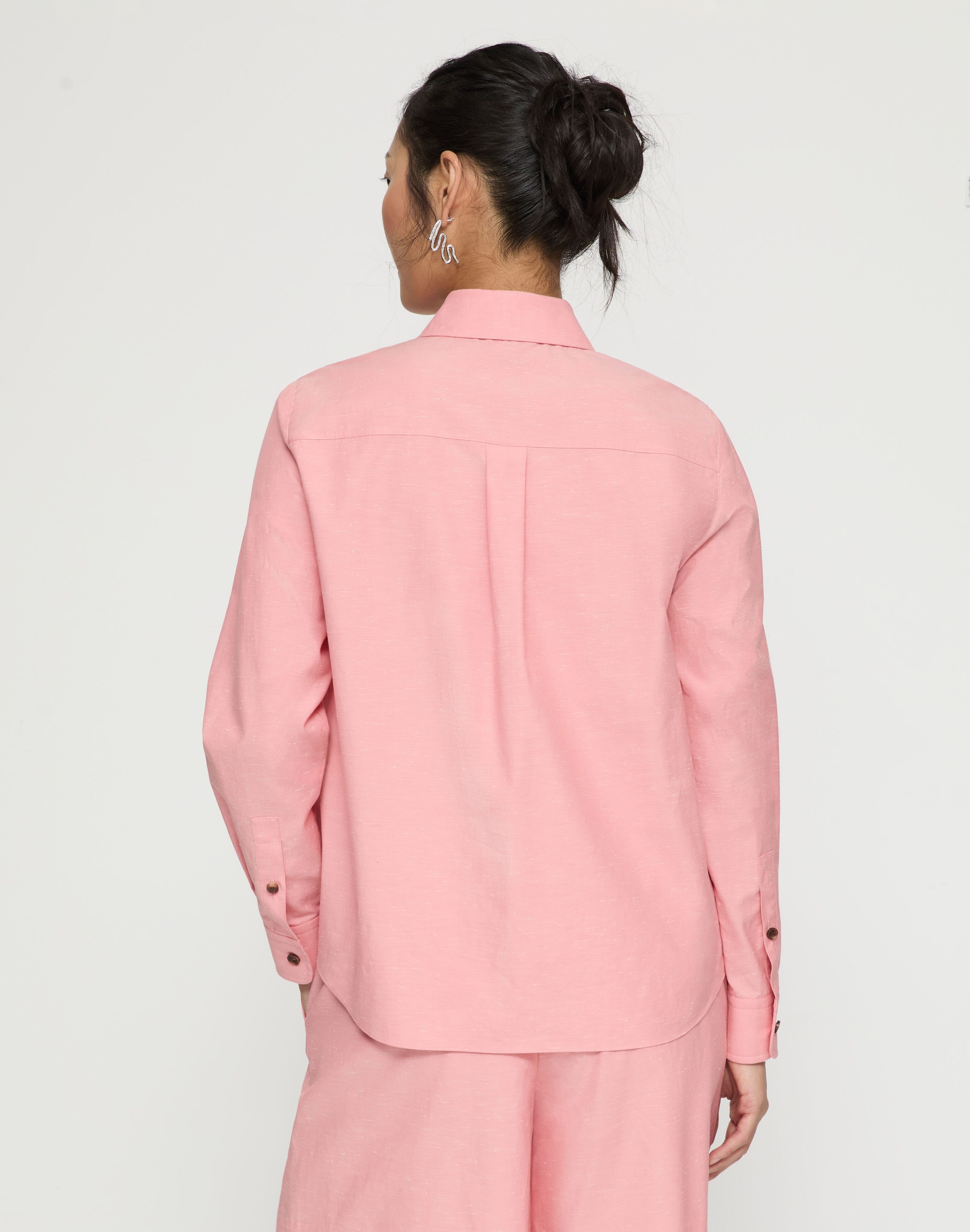 Slubbed Cotton Button Down Shirt
