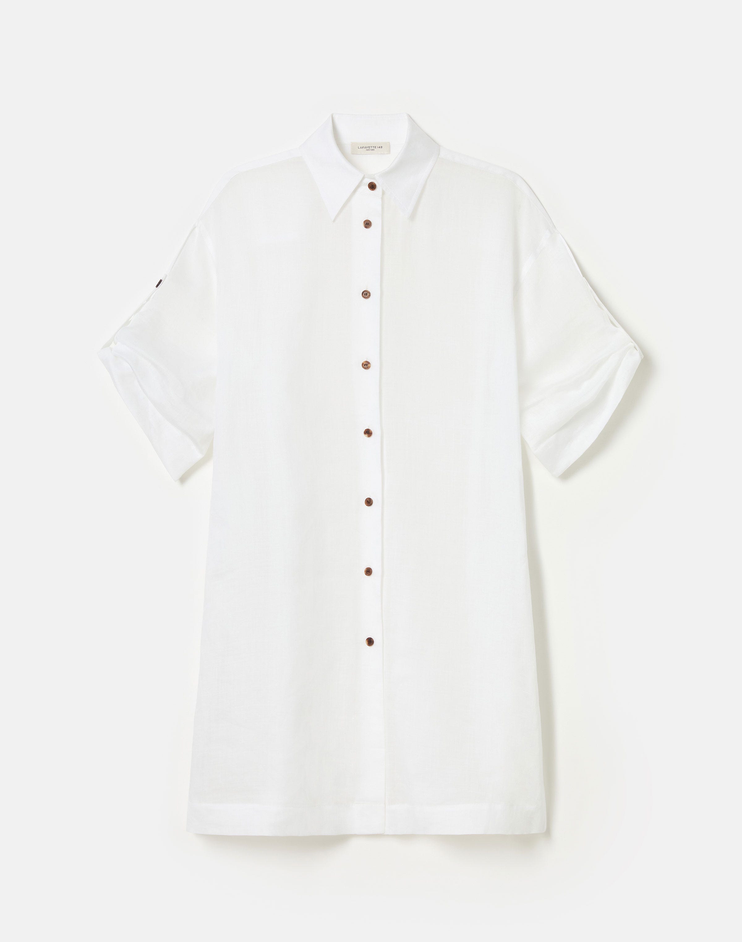 Gemma Cloth Voile Sheer Tab Sleeve Shirt