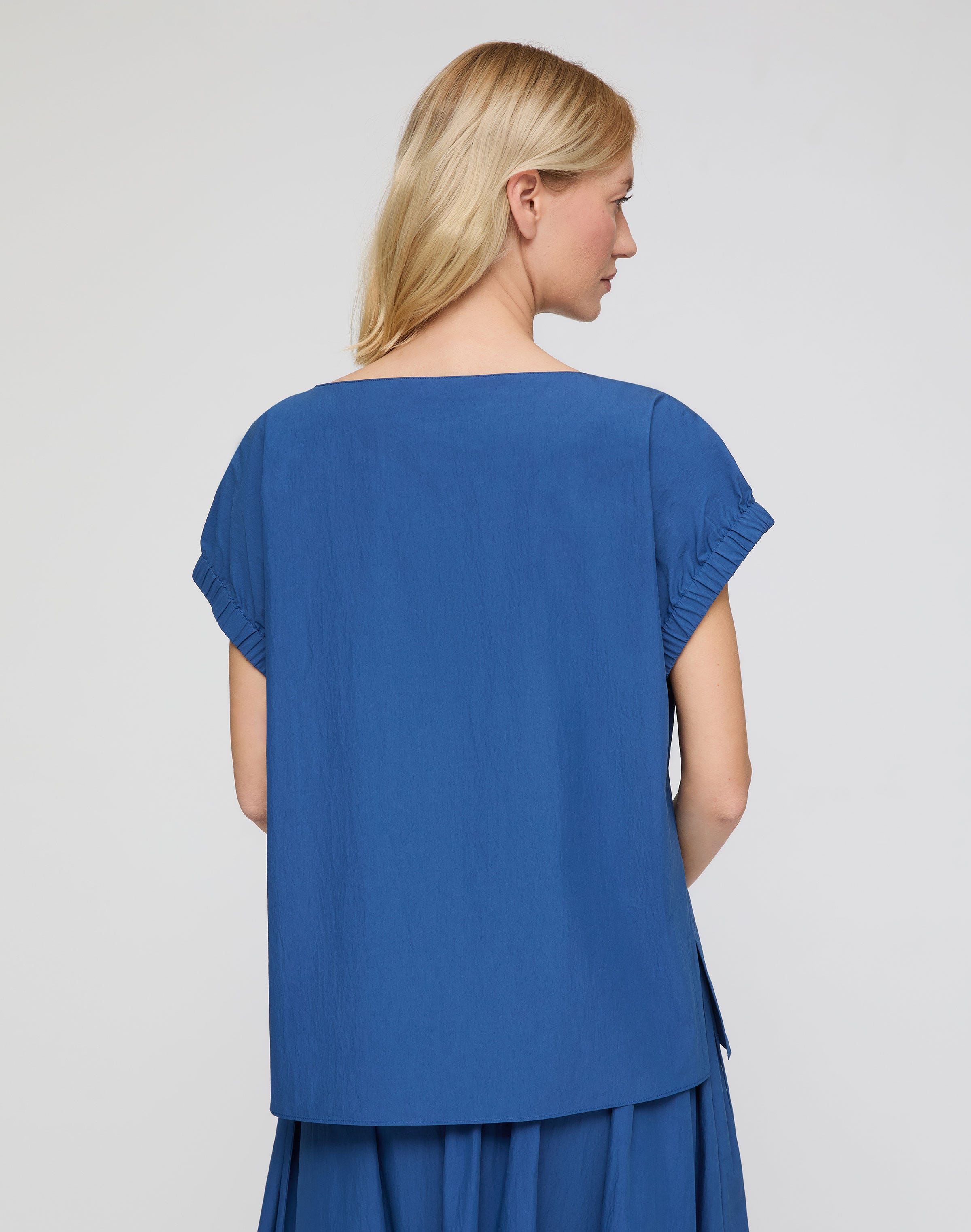 Travel Cotton Gathered Cuff Shirt