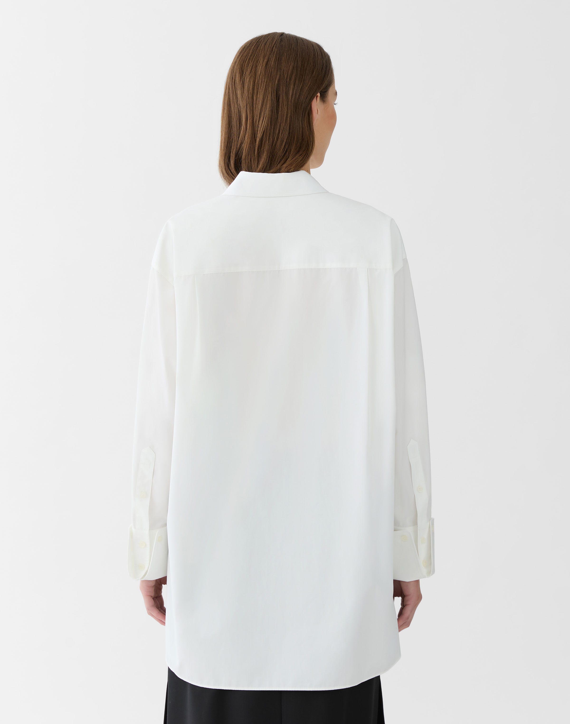 Organic Cotton Poplin Popover Oversized Shirt