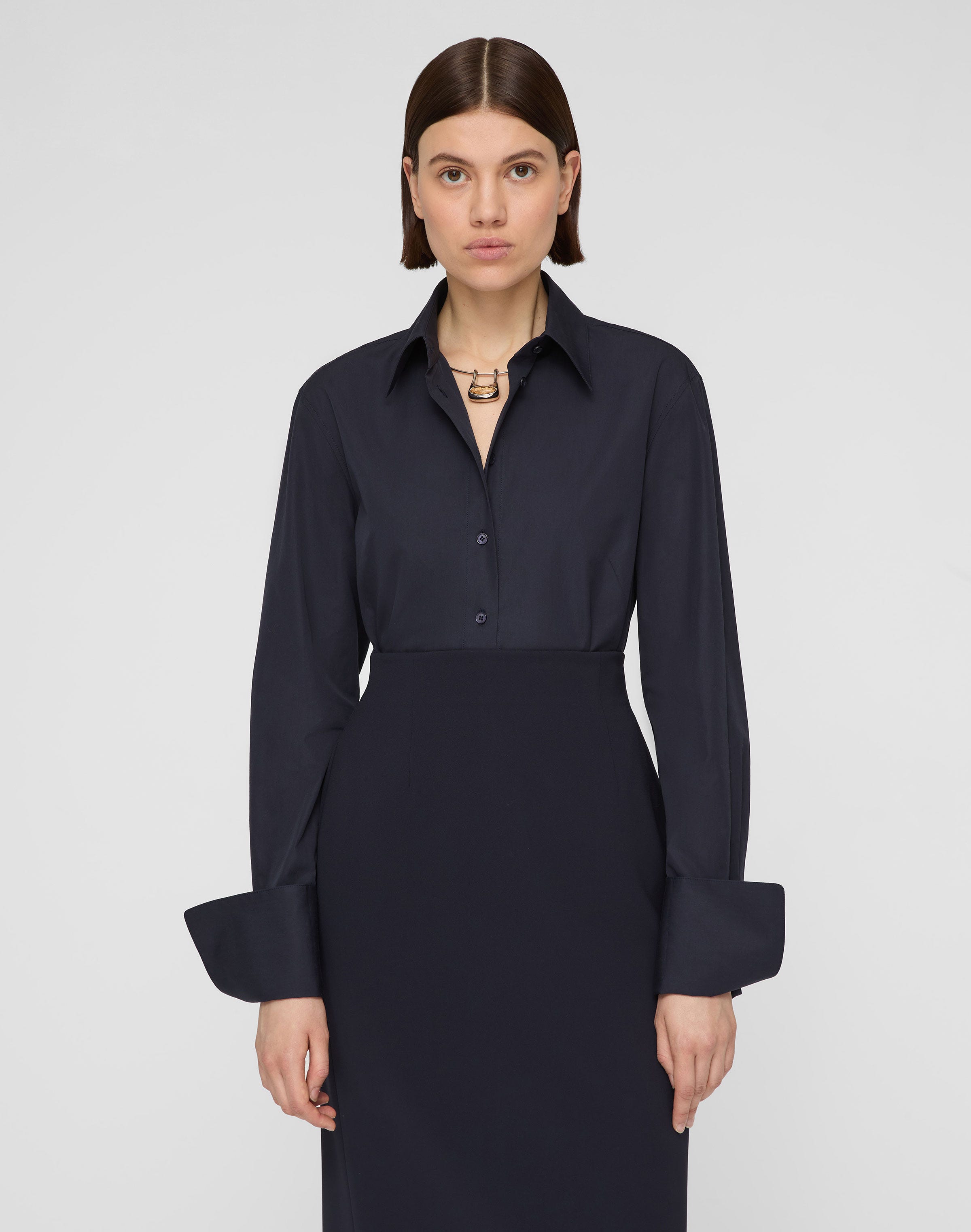 Organic Cotton Poplin Fitted Shirt
