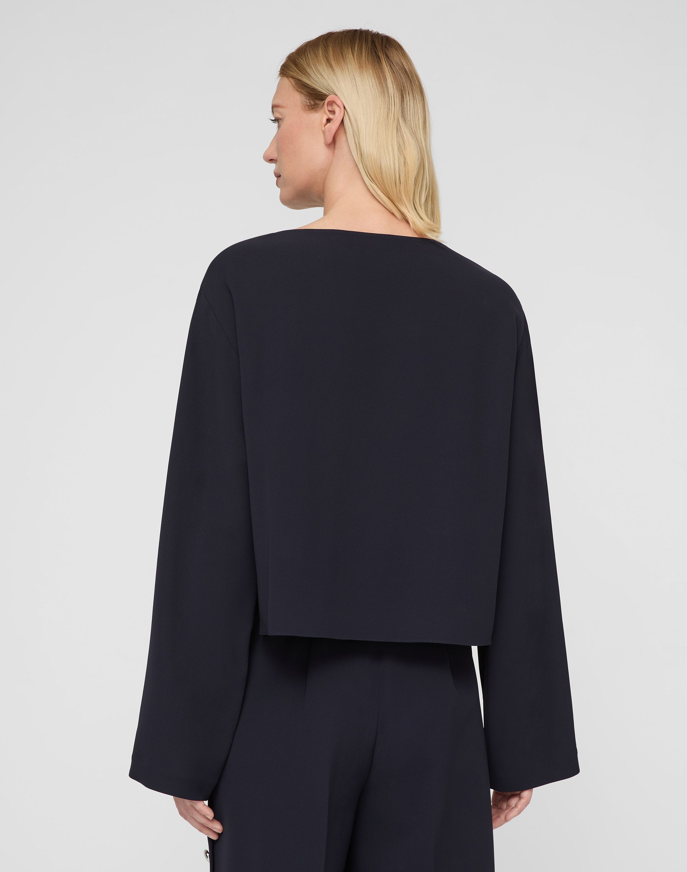 Responsible Finesse Crepe Button Sleeve Blouse
