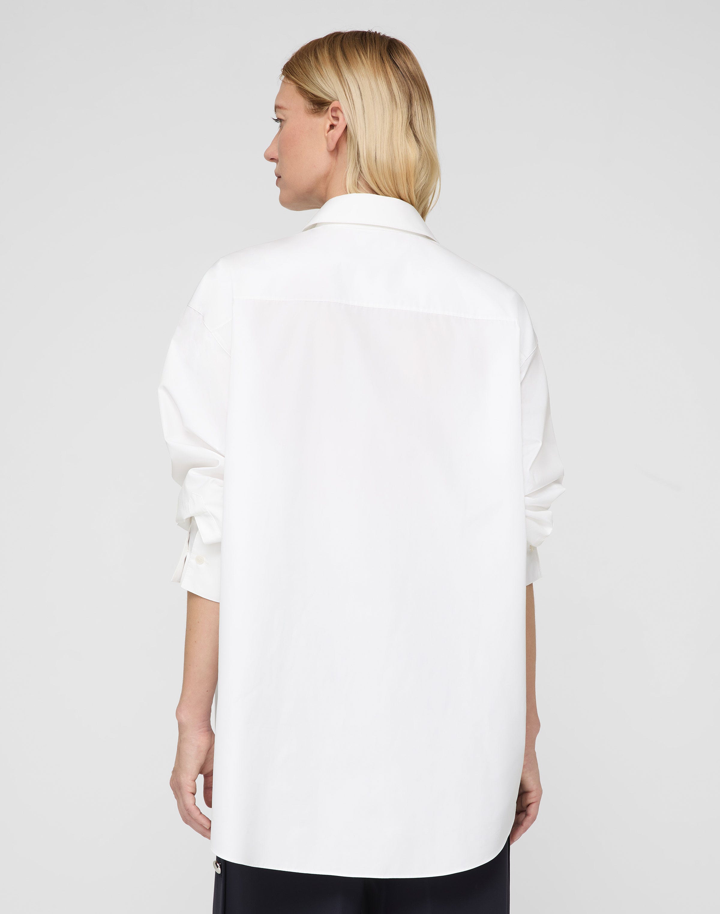 Organic Cotton Poplin Collared Oversized Shirt