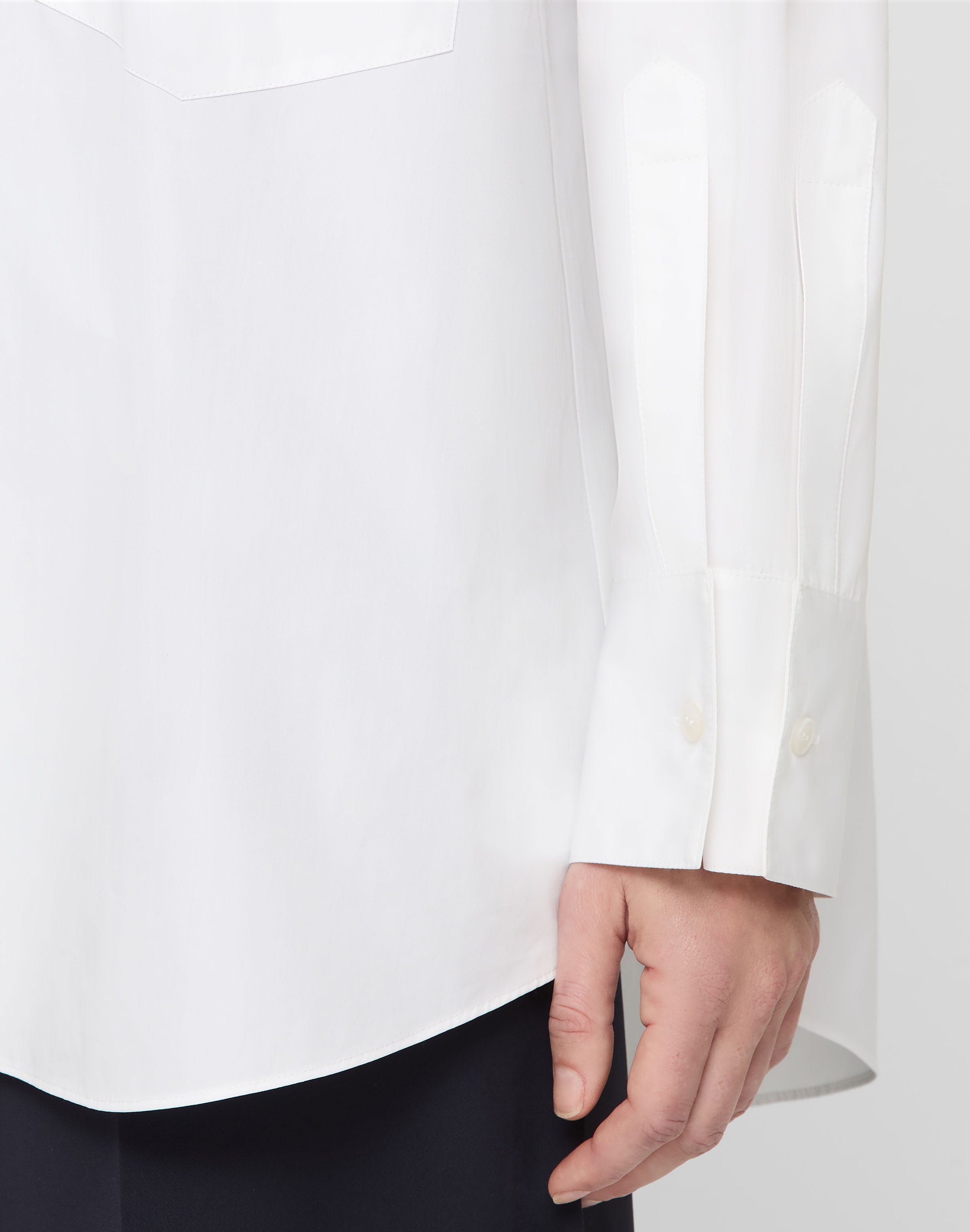 Organic Cotton Poplin Collared Oversized Shirt
