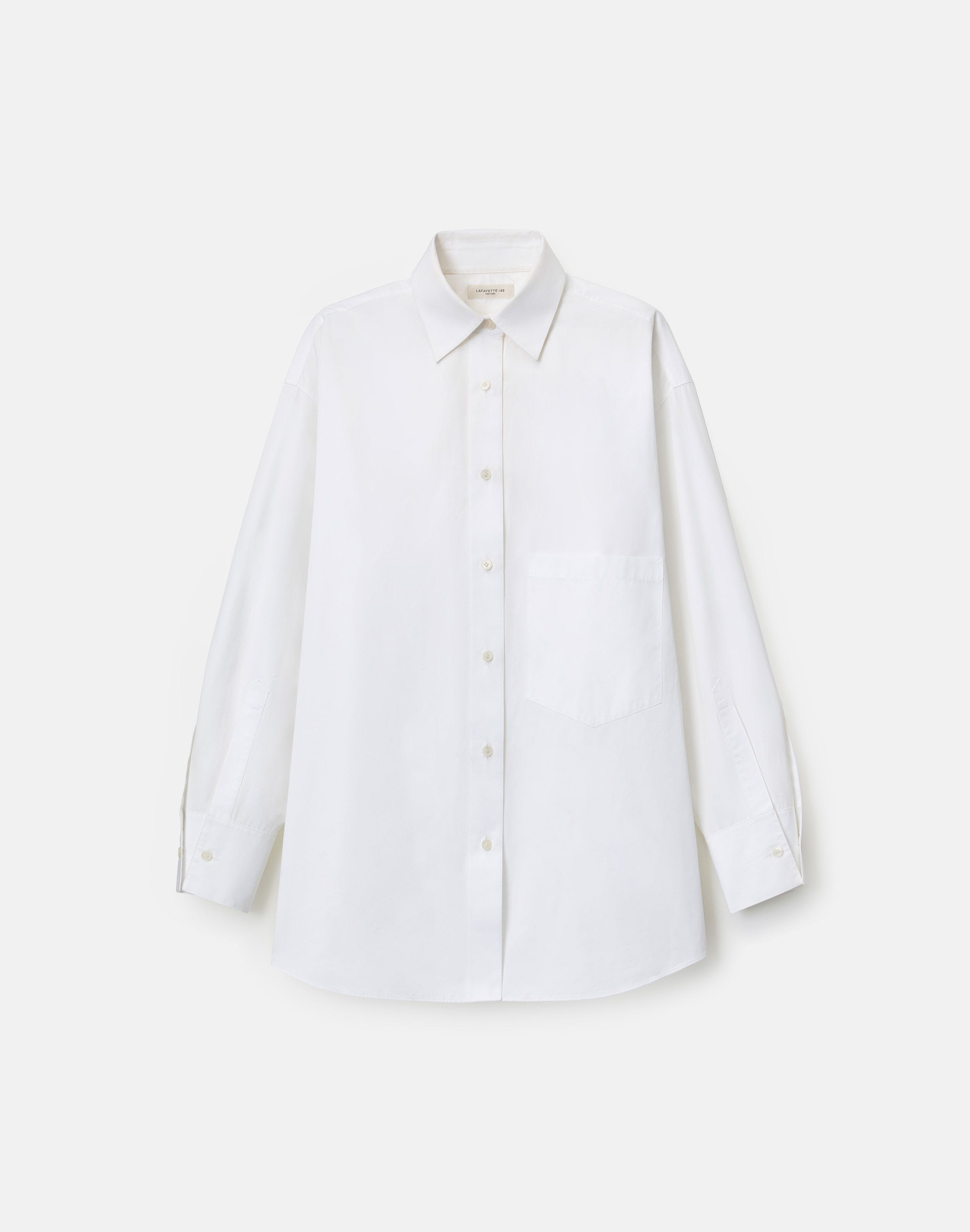 Organic Cotton Poplin Collared Oversized Shirt