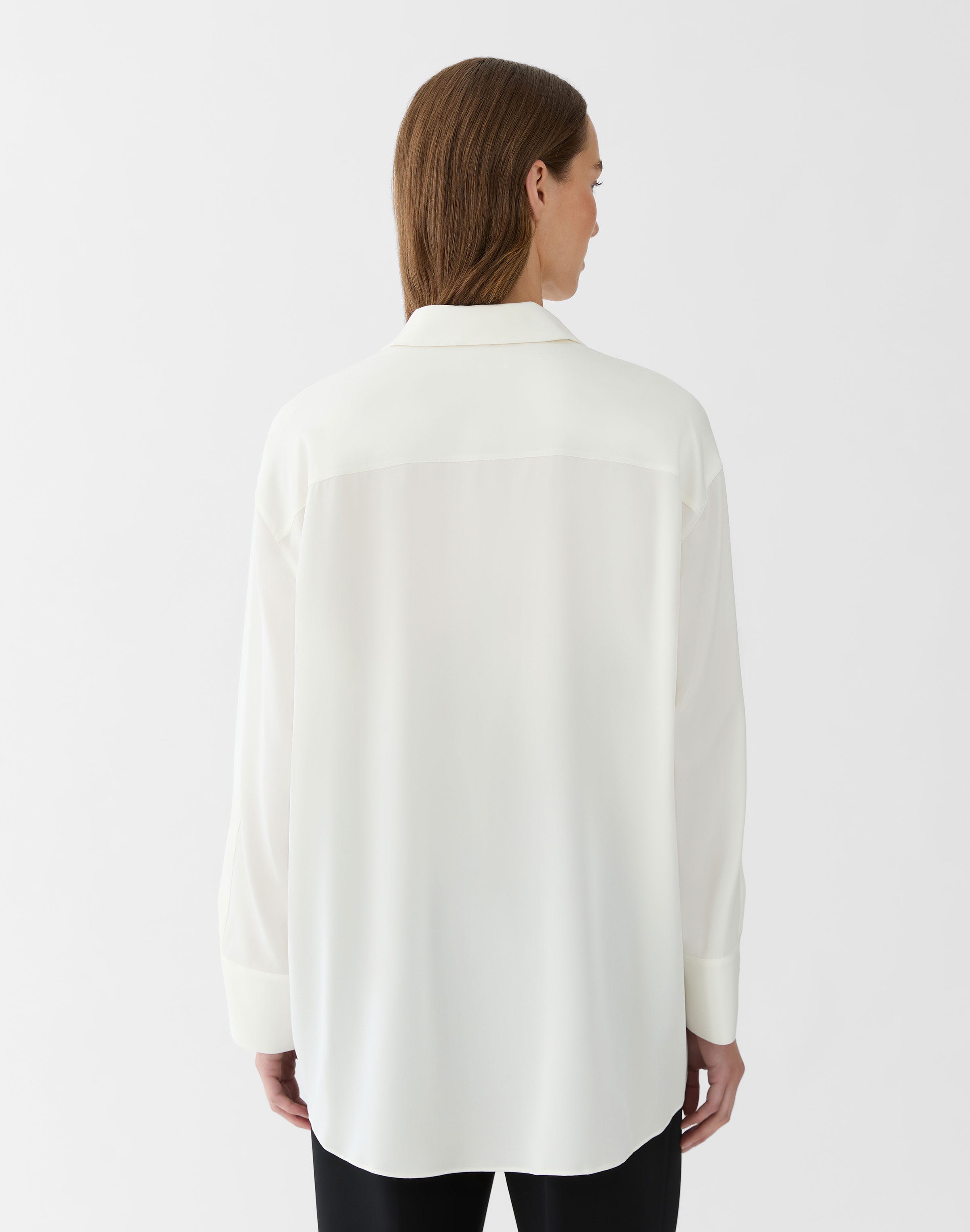 Organic Silk Stretch Georgette Oversized Blouse
