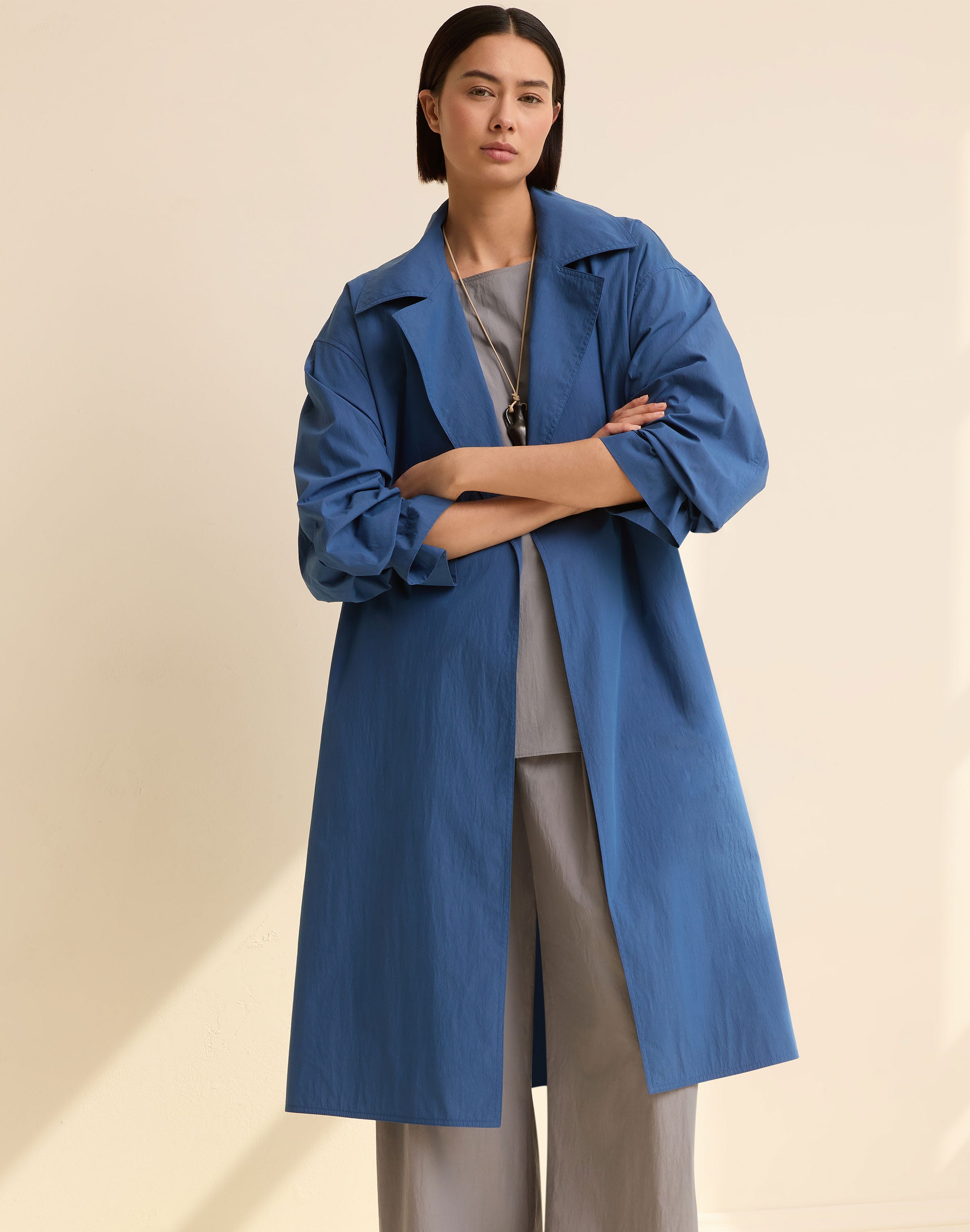 Travel Cotton Oversized Trench Coat