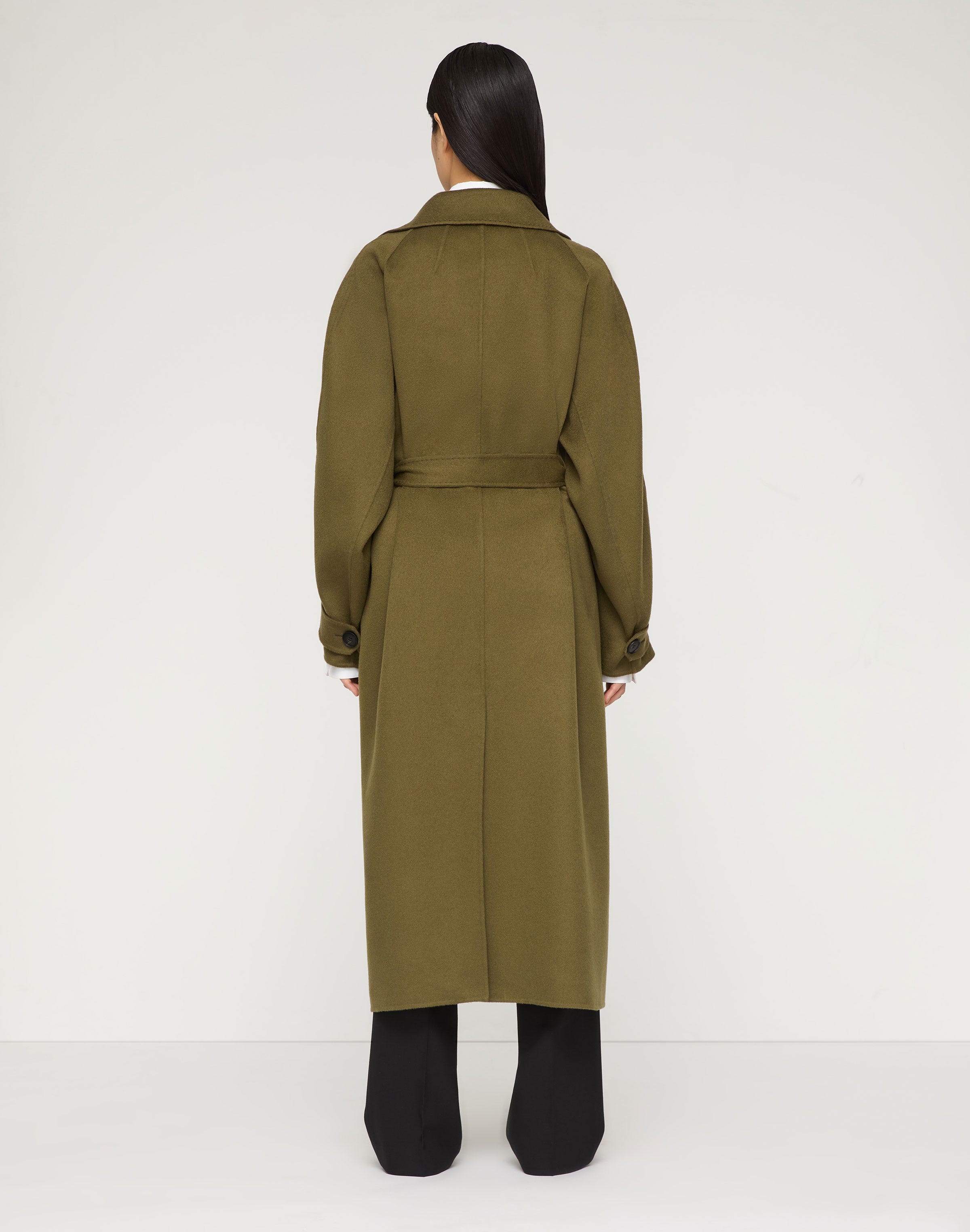 Cashmere Belted Oversized Trench Coat