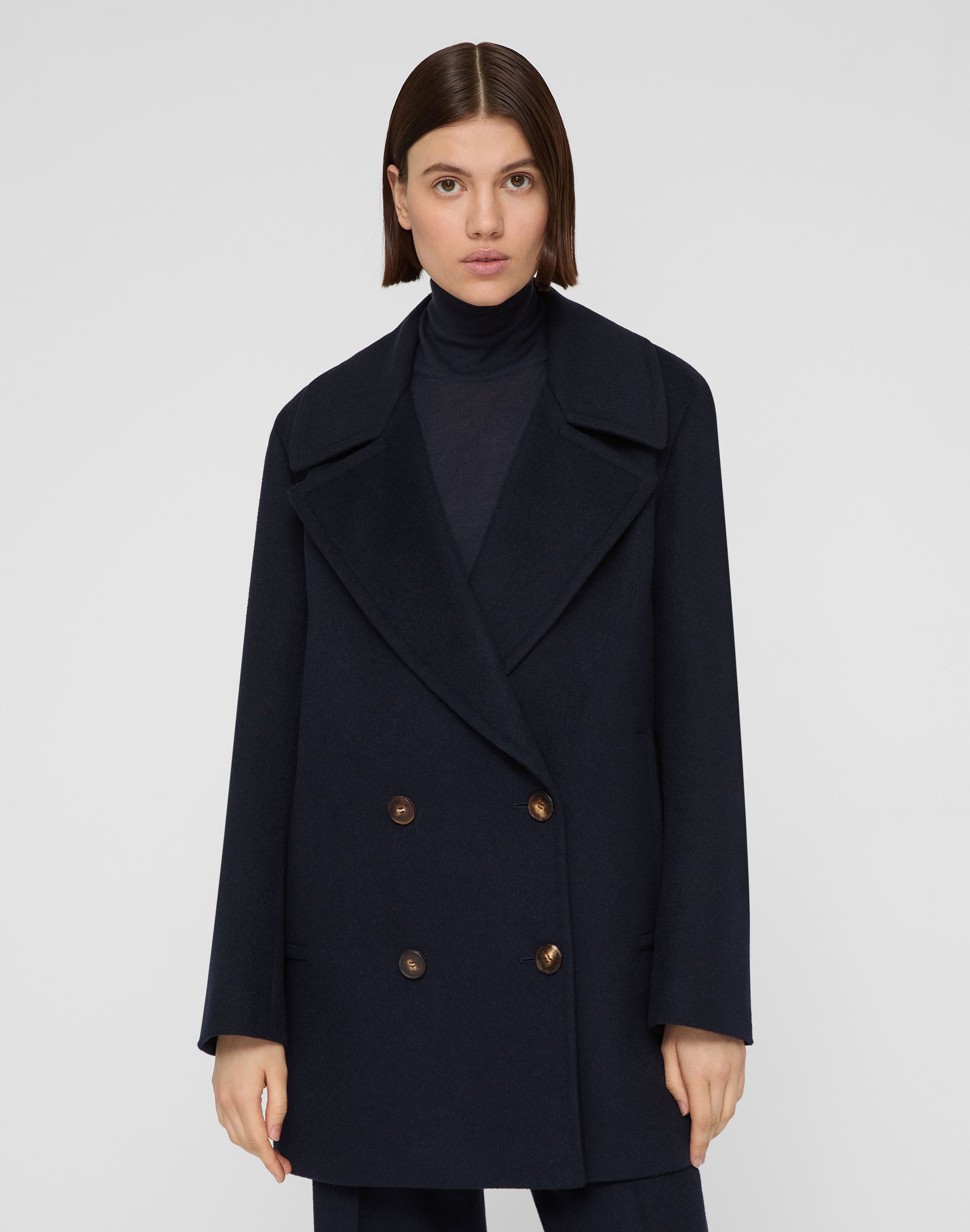 Camel Hair Double Breasted Peacoat