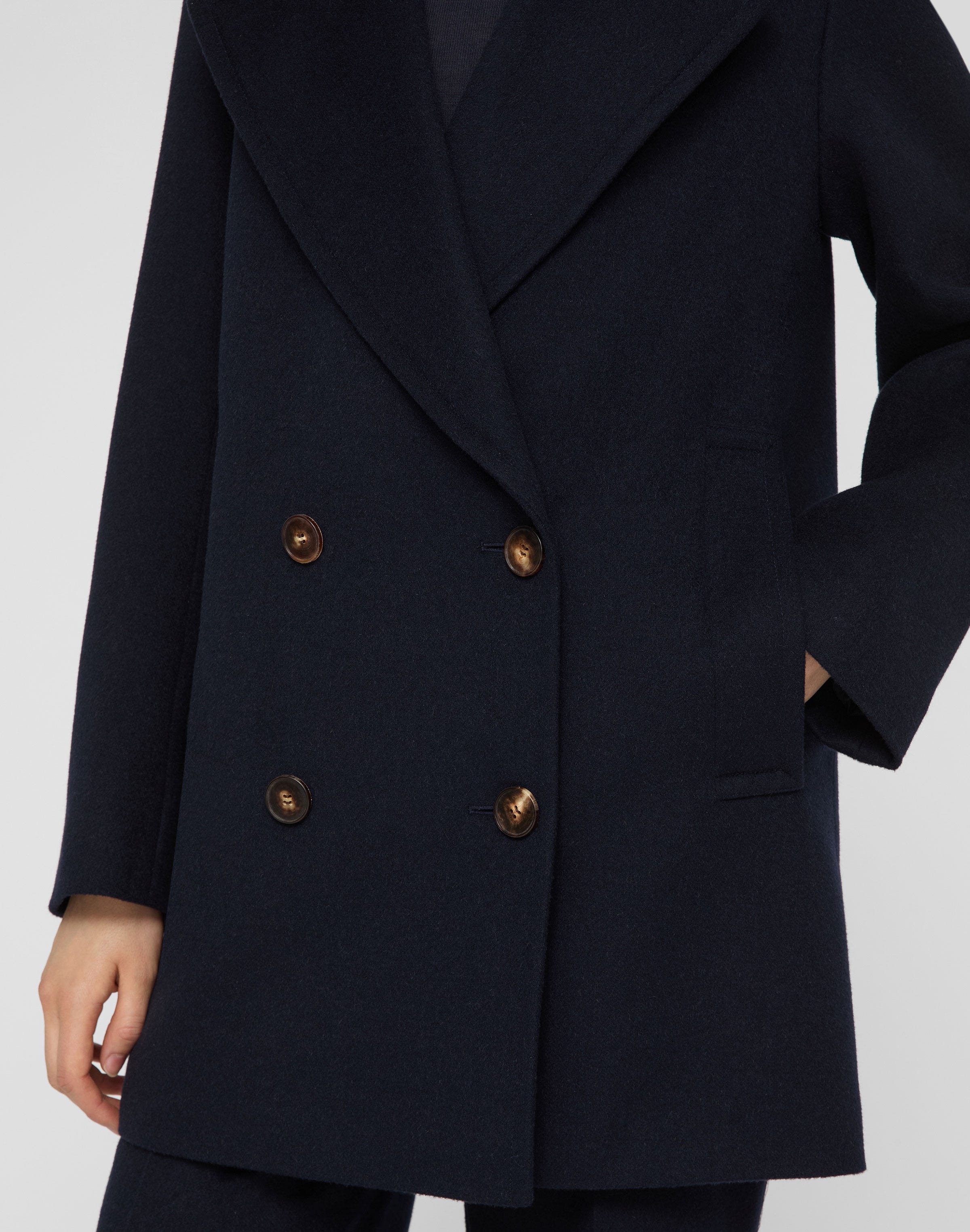 Camel Hair Double Breasted Peacoat