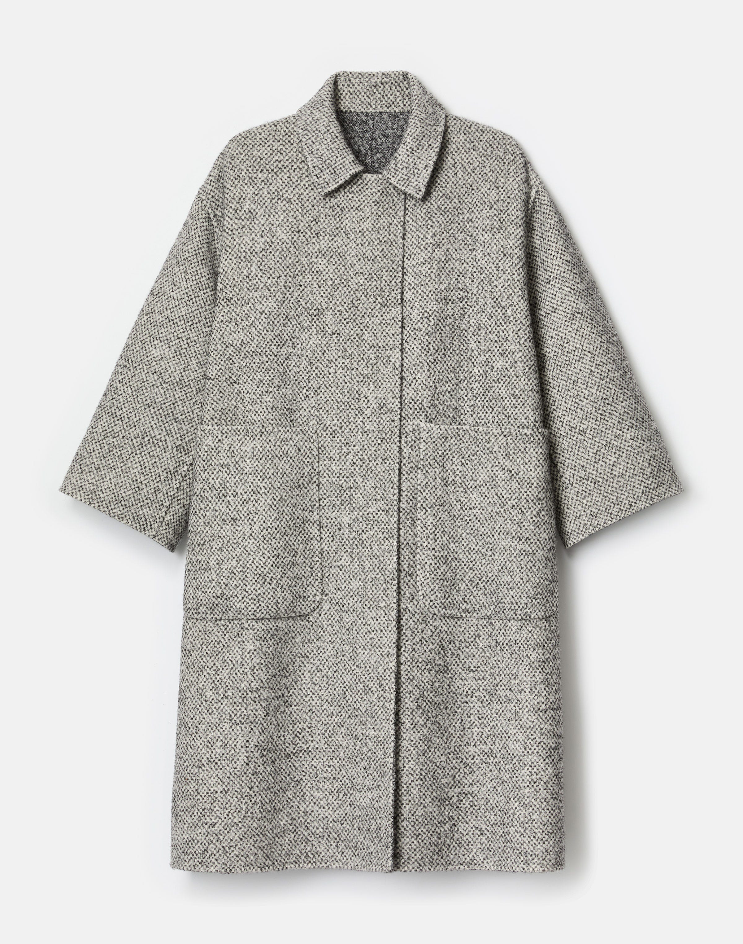 Alpaca-Wool Double Face Reversible Oversized Coat