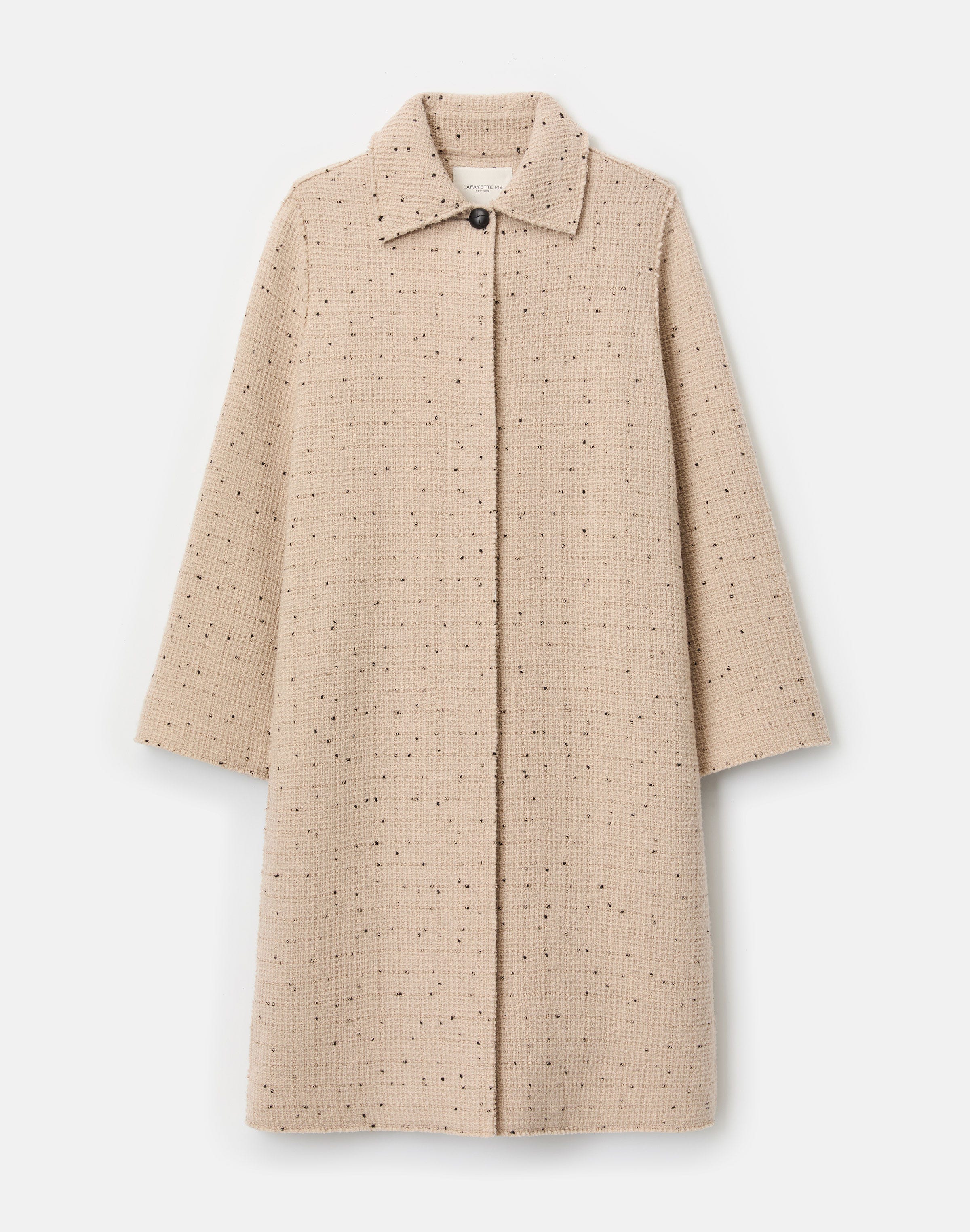 Wool Bouclé Speckled Tweed Coat