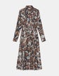 Athena Dress In Nova Print Wool-Silk