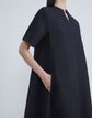 Silk-Linen Midi Dress