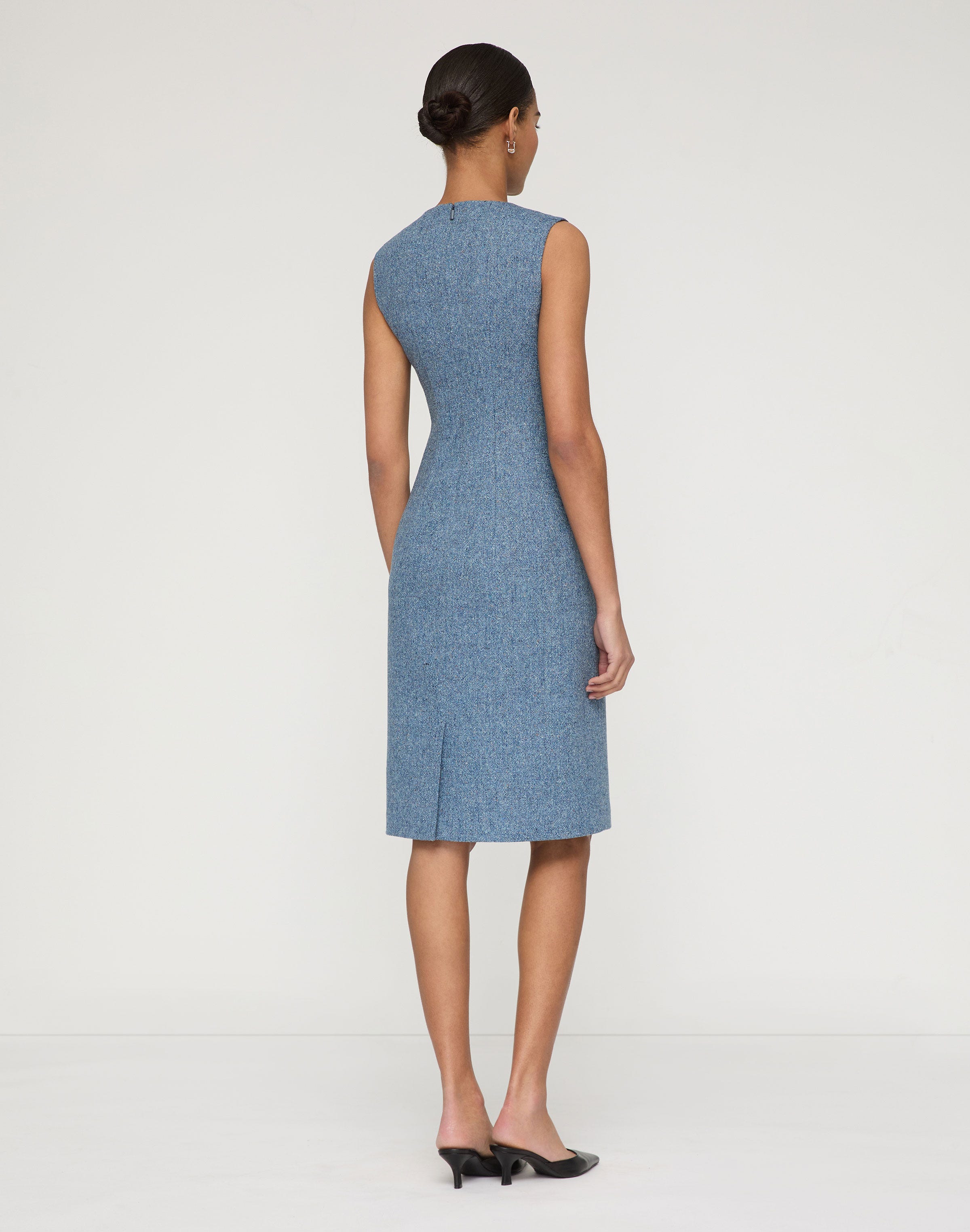 Donegal Tweed Sleeveless Sheath Dress