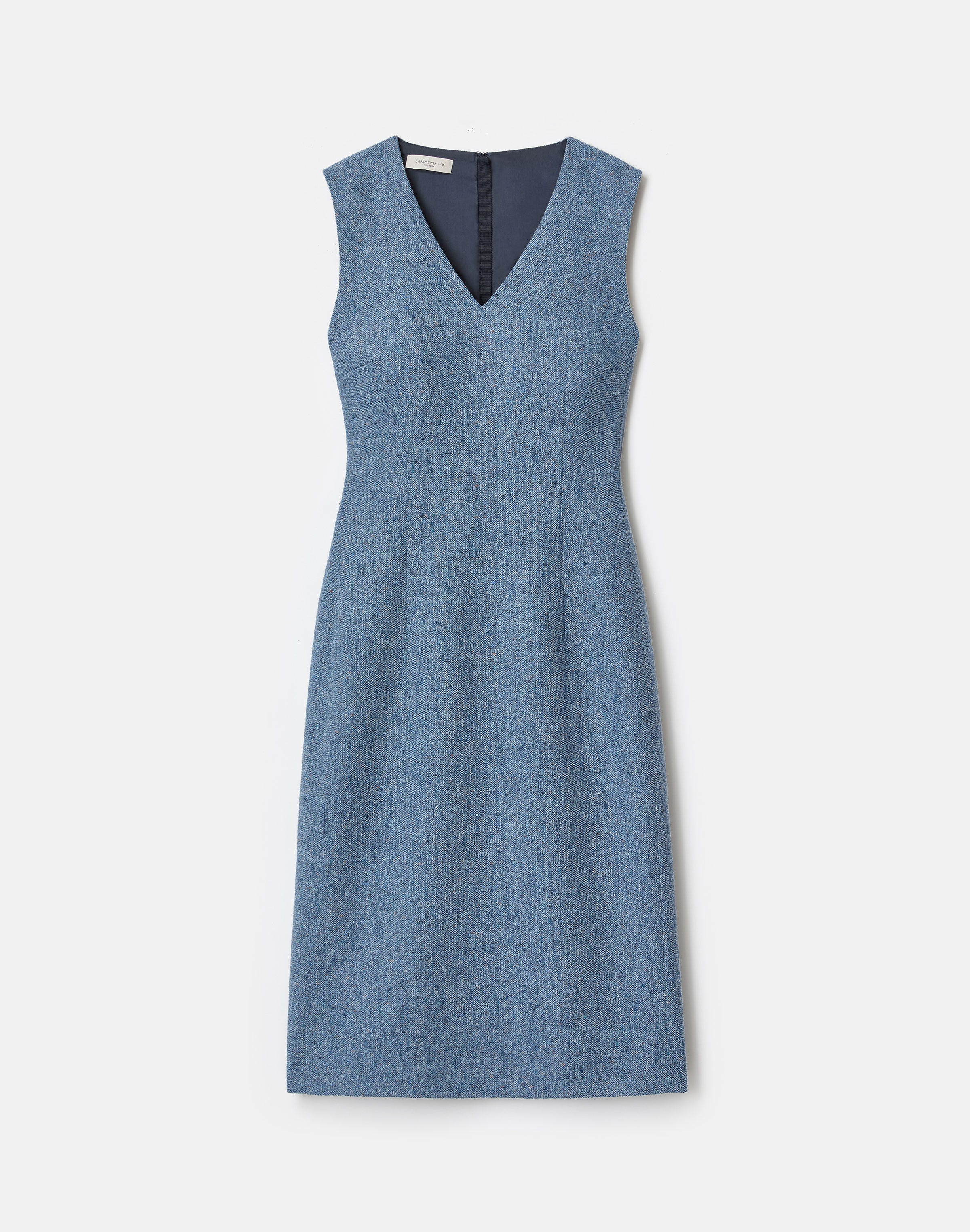 Donegal Tweed Sleeveless Sheath Dress