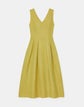 Silk-Linen Sleeveless Midi Dress