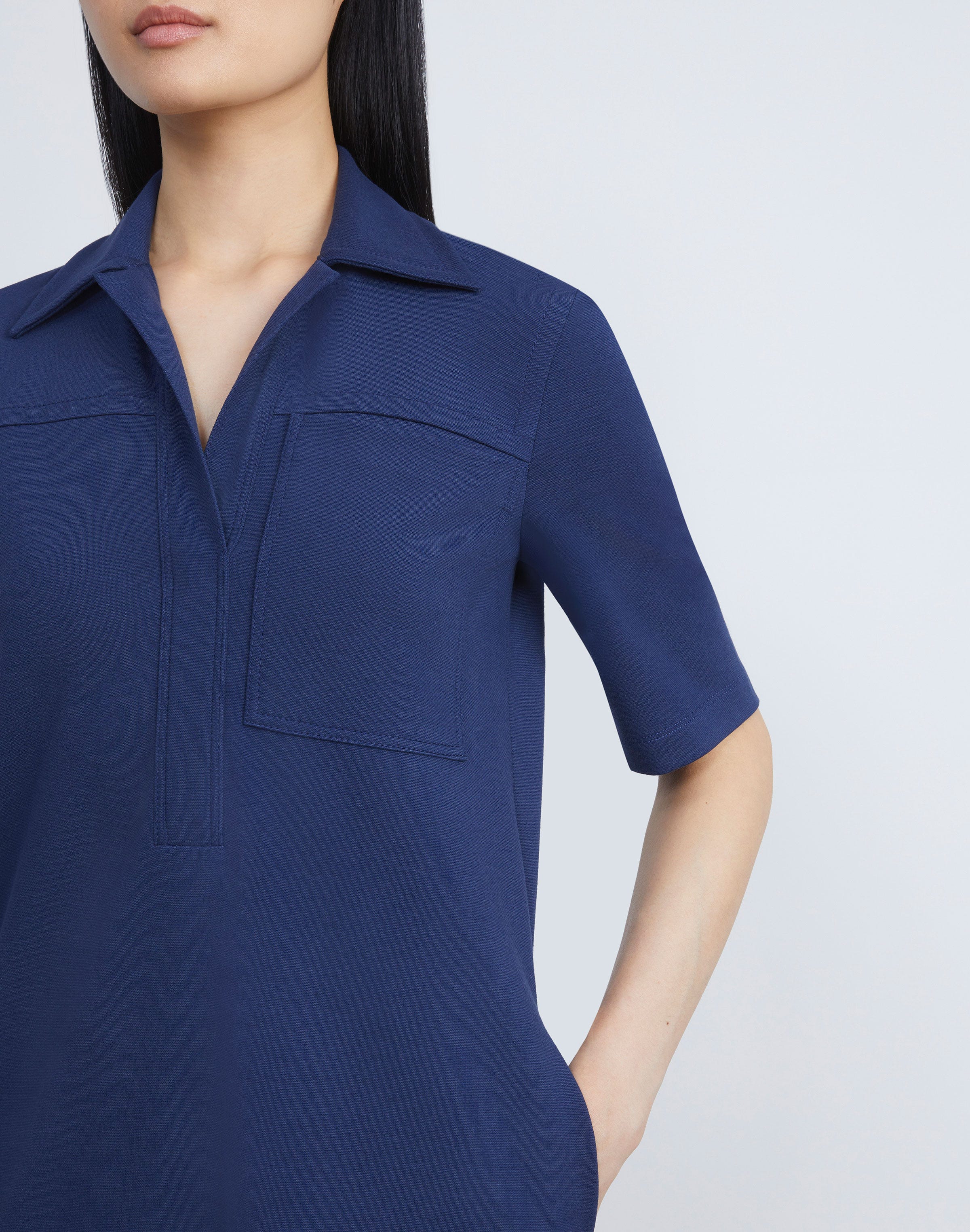 Regenerated Punto Milano Popover Dress