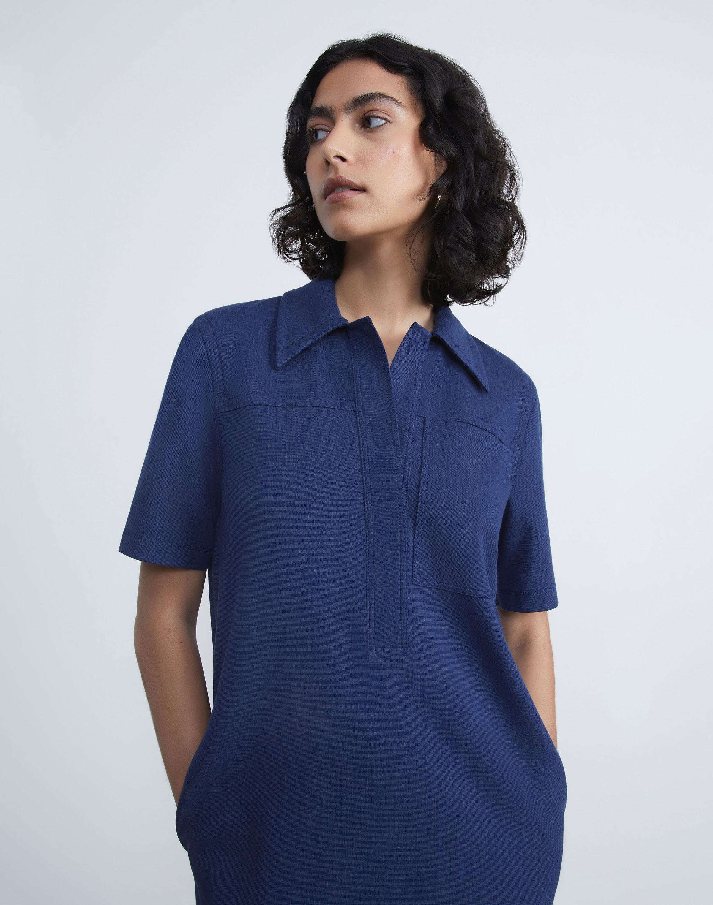 Regenerated Punto Milano Popover Dress