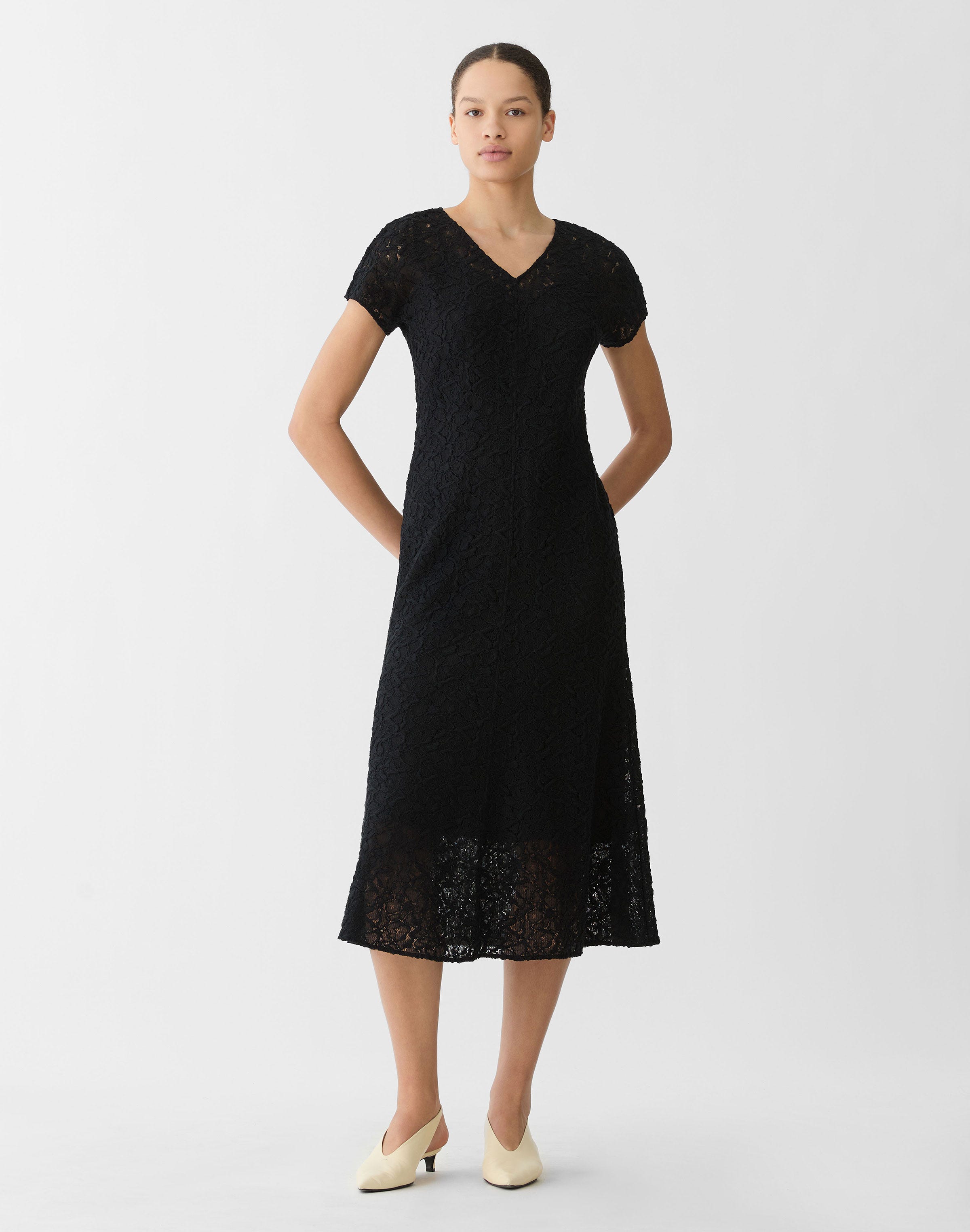 Soutache Cotton A-Line Dress