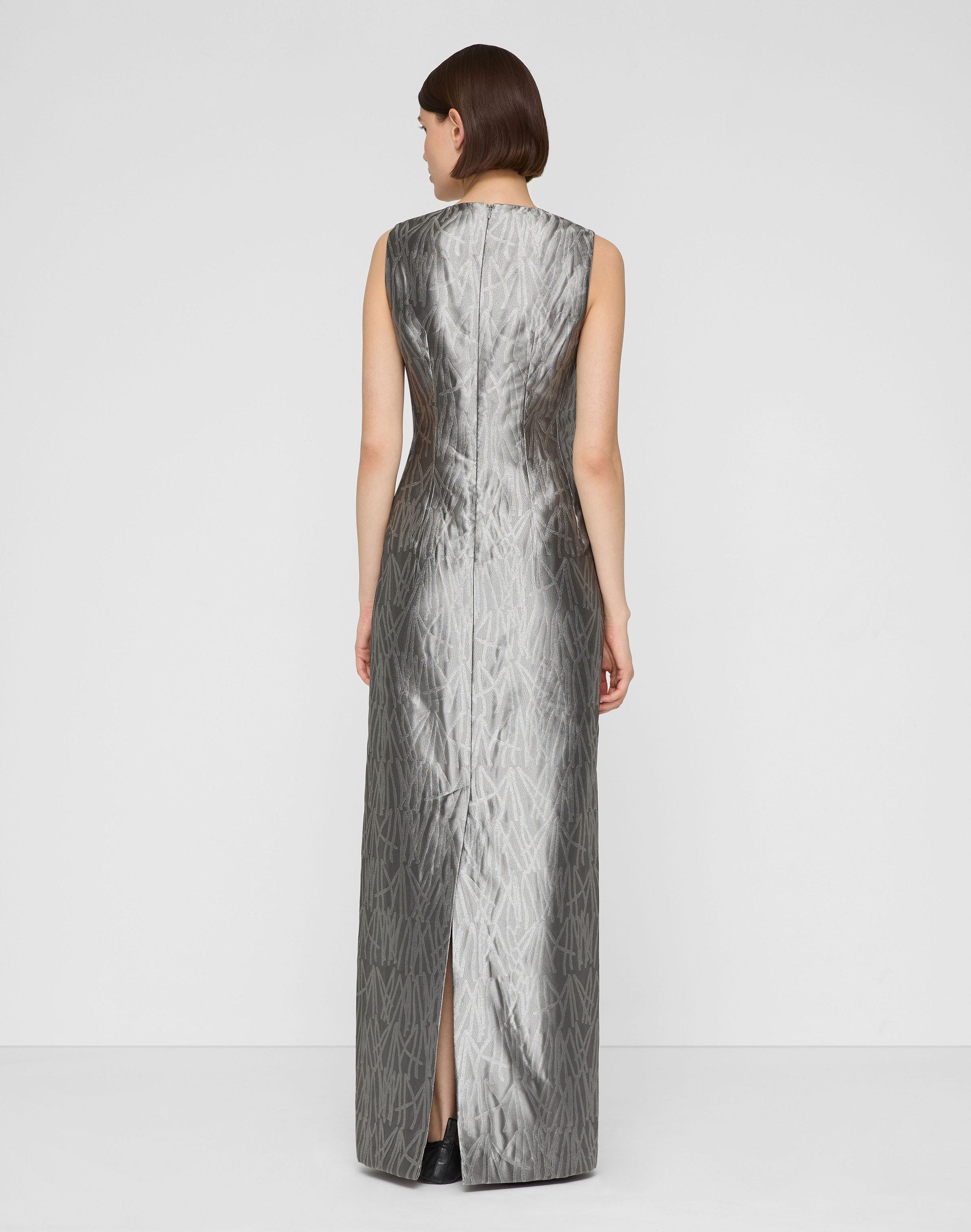 Tassel Jacquard Sheath Gown