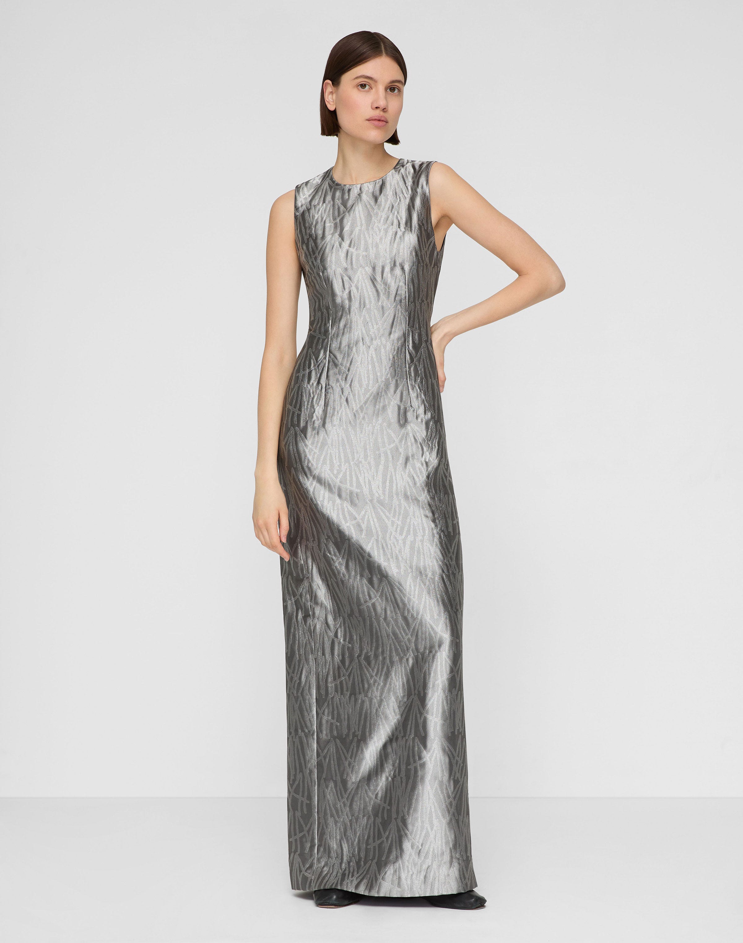 Tassel Jacquard Sheath Gown