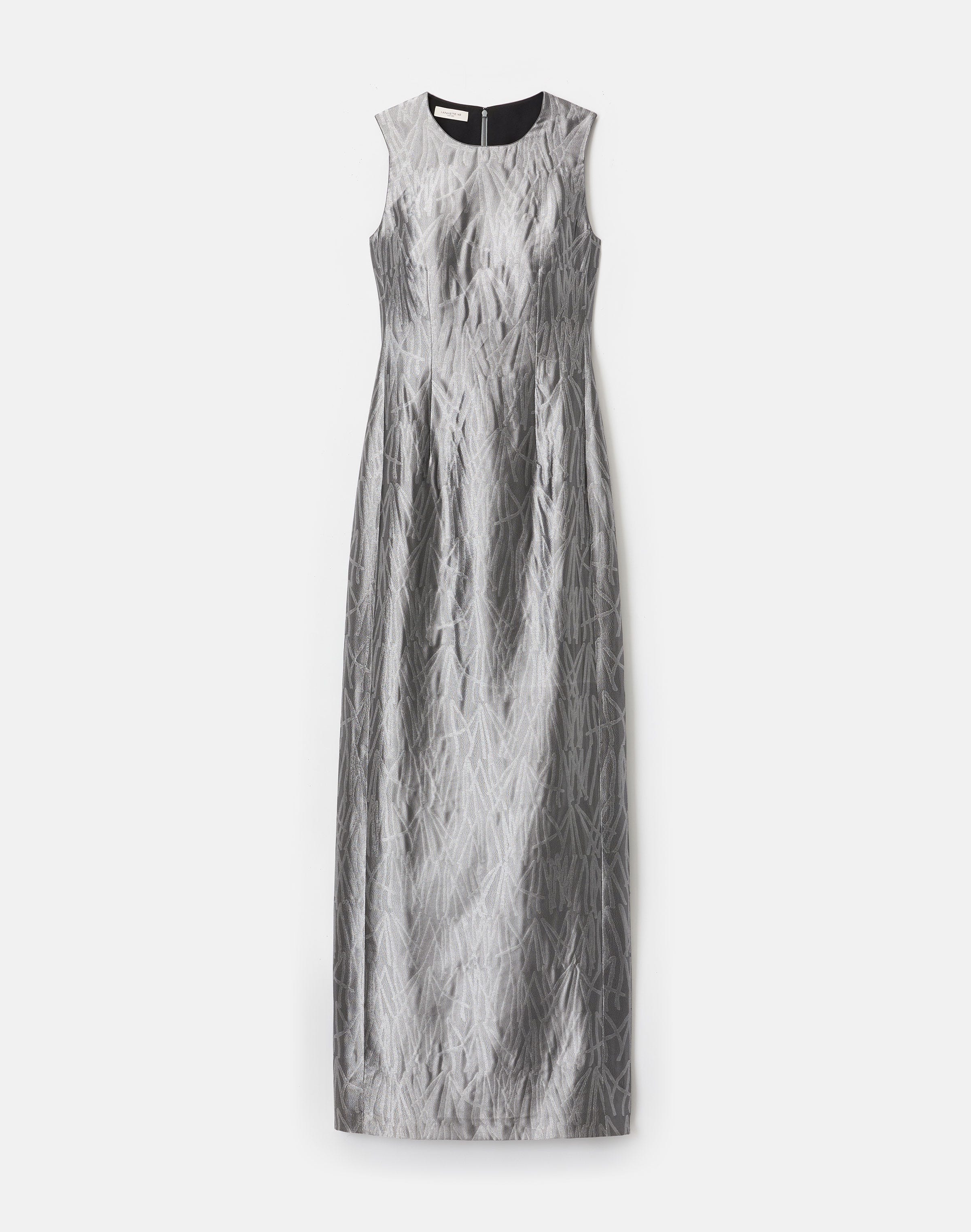 Tassel Jacquard Sheath Gown