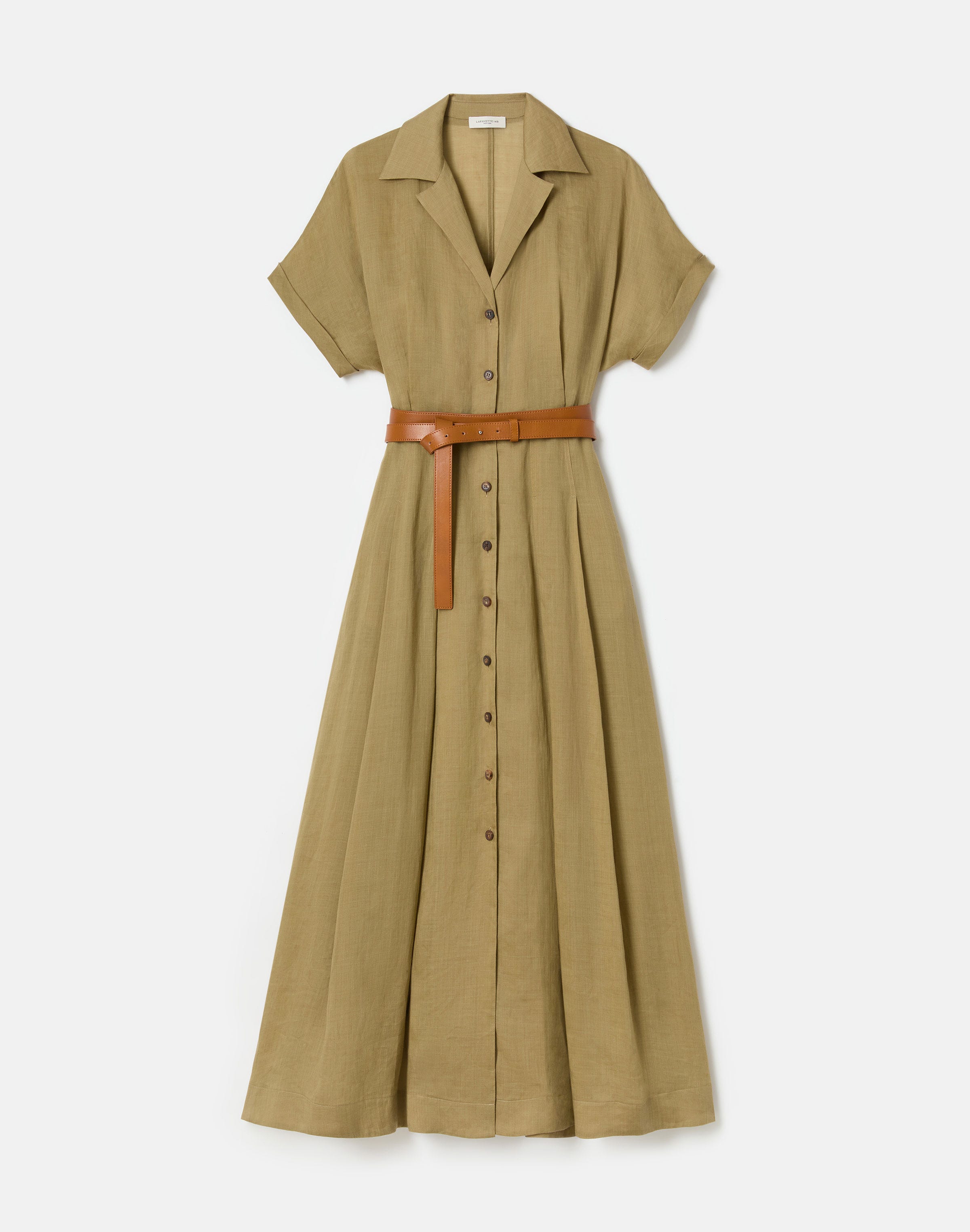 Gemma Cloth Voile Belted Shirtdress 