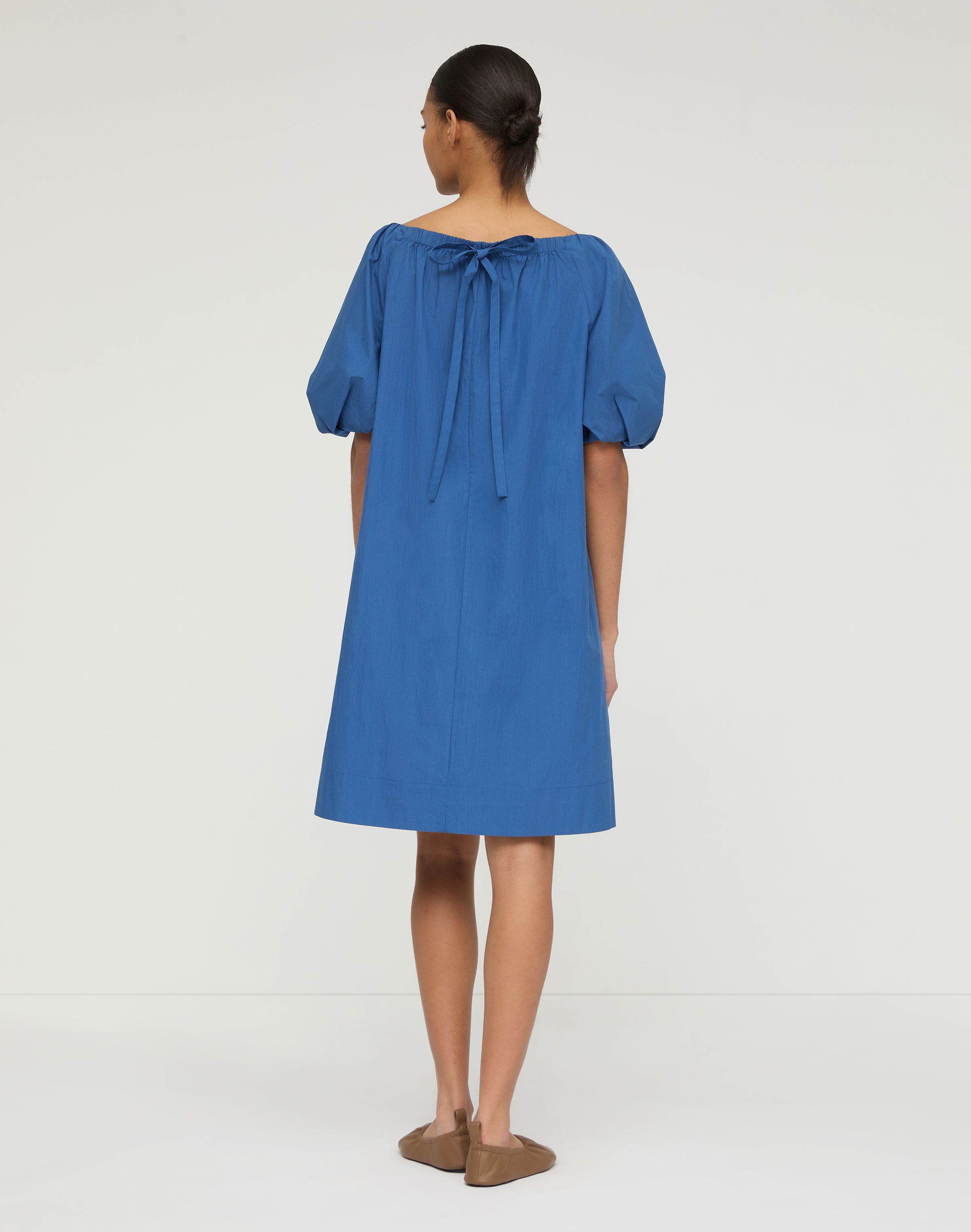 Travel Cotton Gathered Neckline Dress
