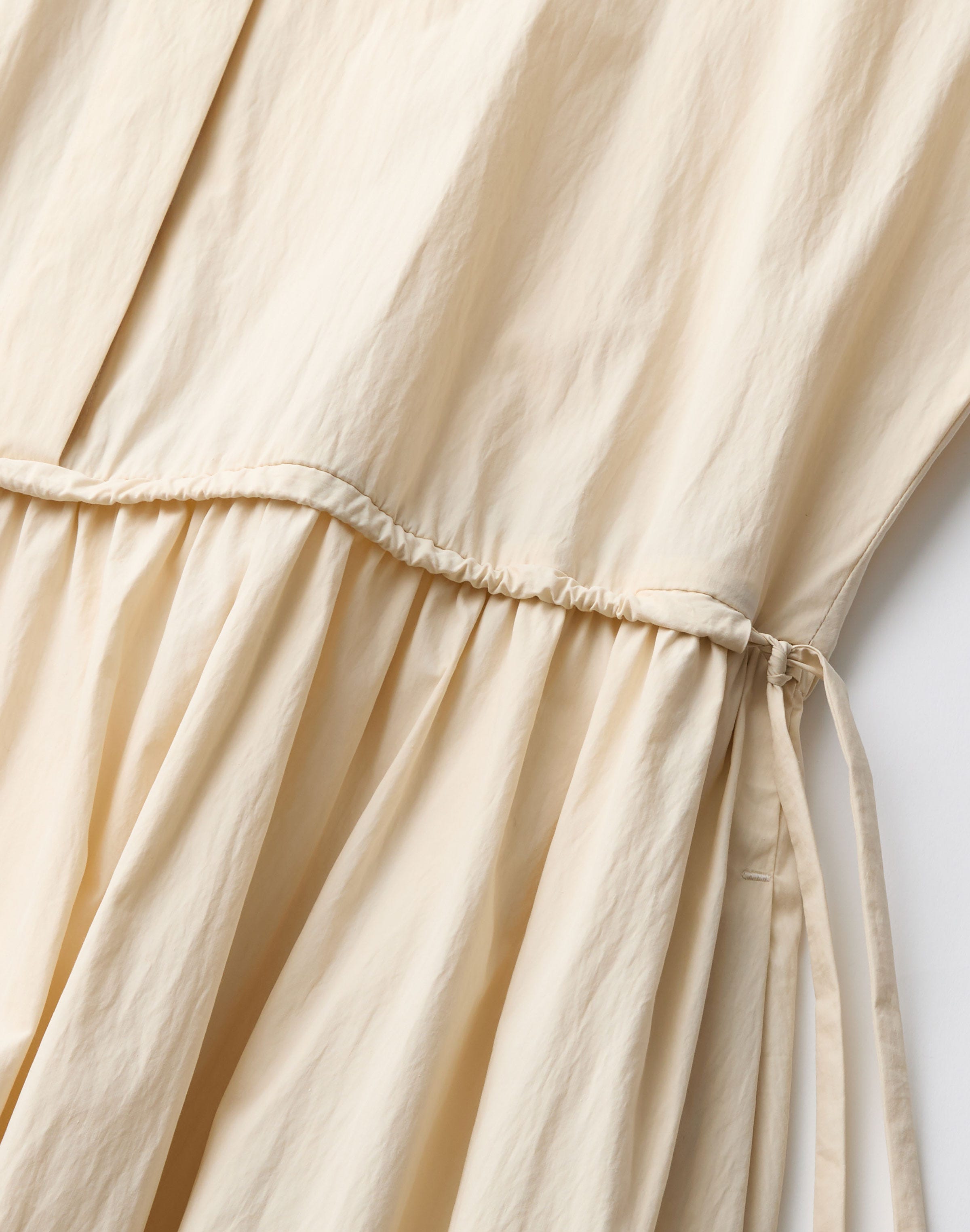Travel Cotton Gathered Waist Shirtdress