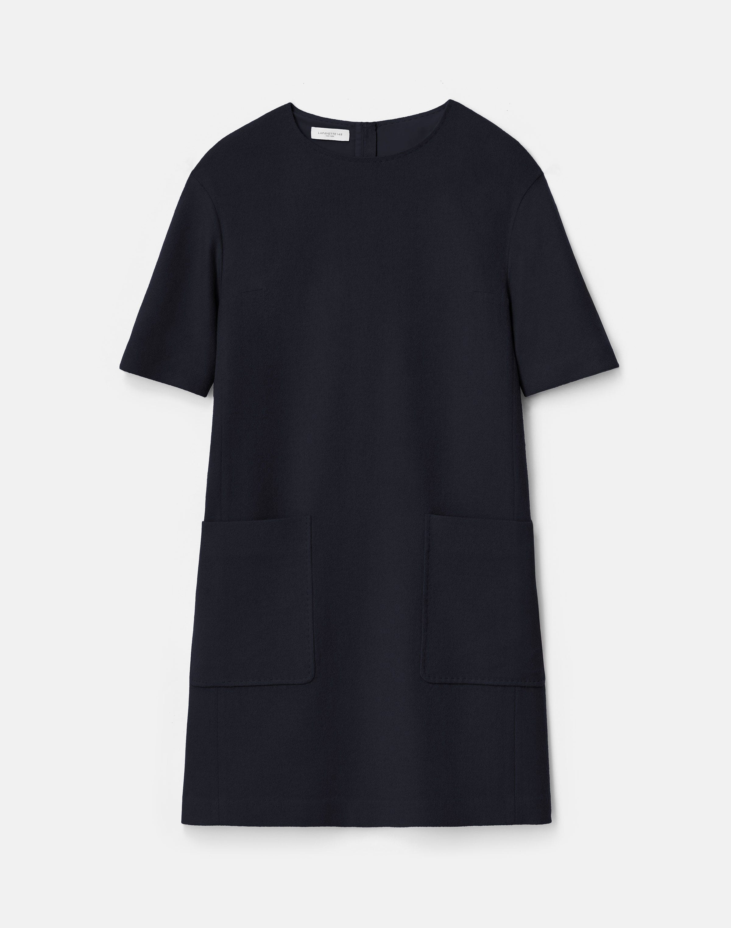 Camel Hair Patch Pocket Shift Dress
