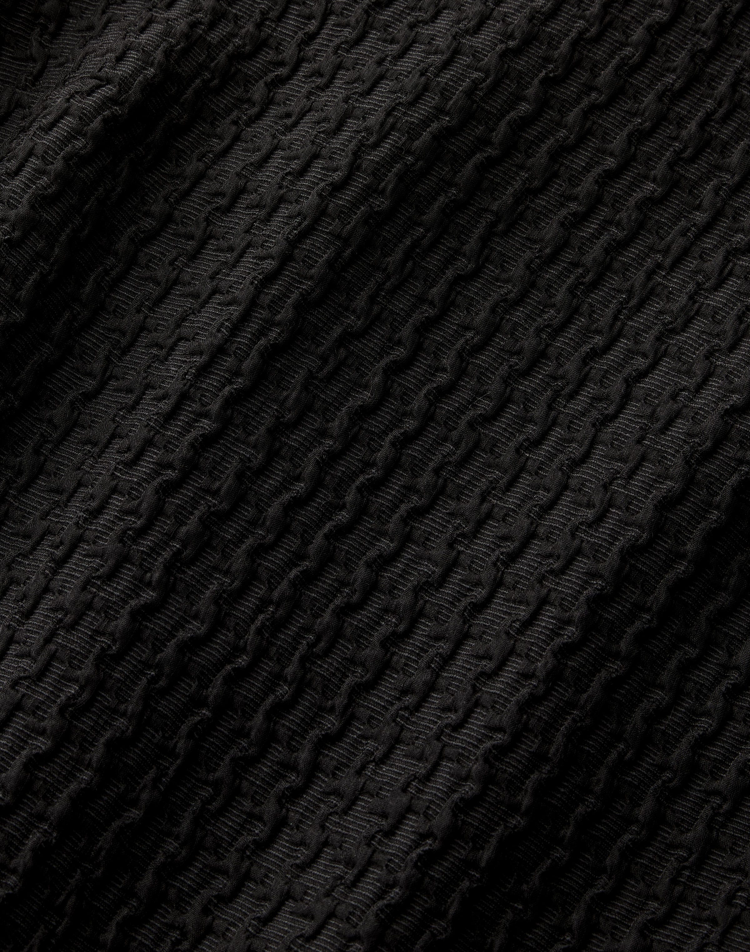 Textured Houndstooth Jacquard Patch Pocket Shift Dress