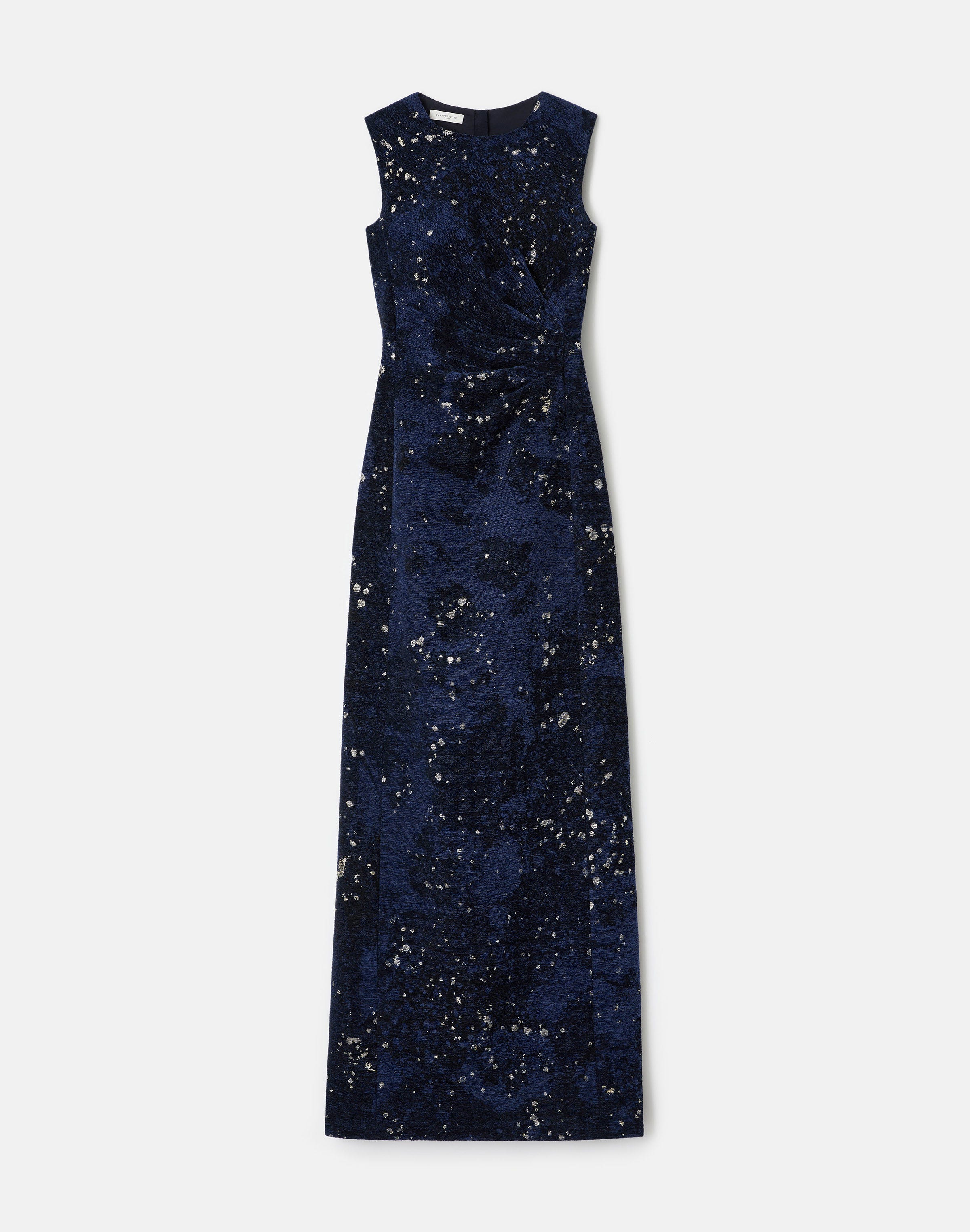 Cosmos Chenille Jacquard Pleated Waist Gown