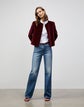 Plus-Size Plush Cotton Velvet Scarlet Jacket