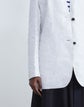 Crinkle Organic Linen-Cotton Two-Button Blazer