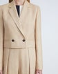 Plus-Size Linen Cropped Tuxedo Jacket